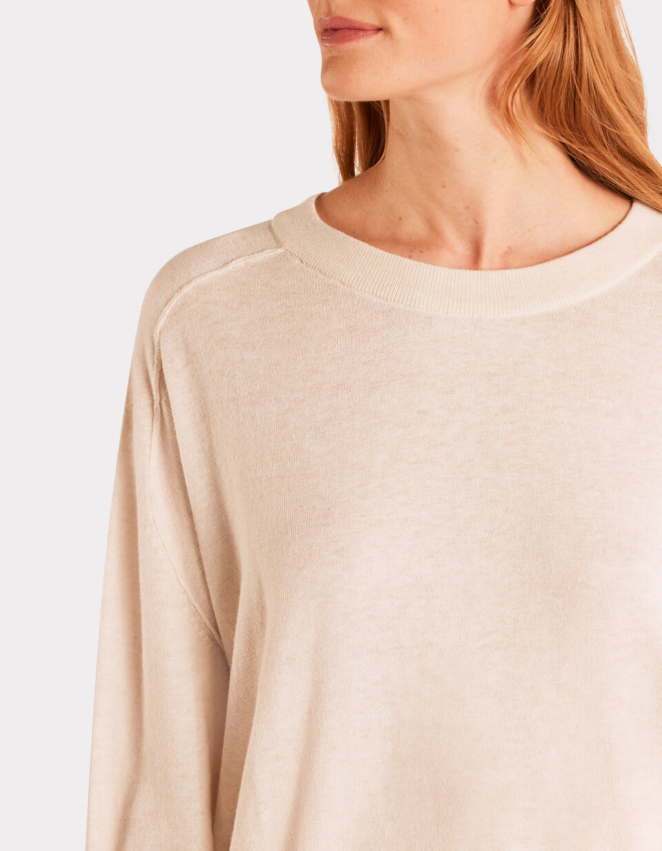 Pull Col Rond Coton Manches Longues Bleu Marine Homme | La Halle