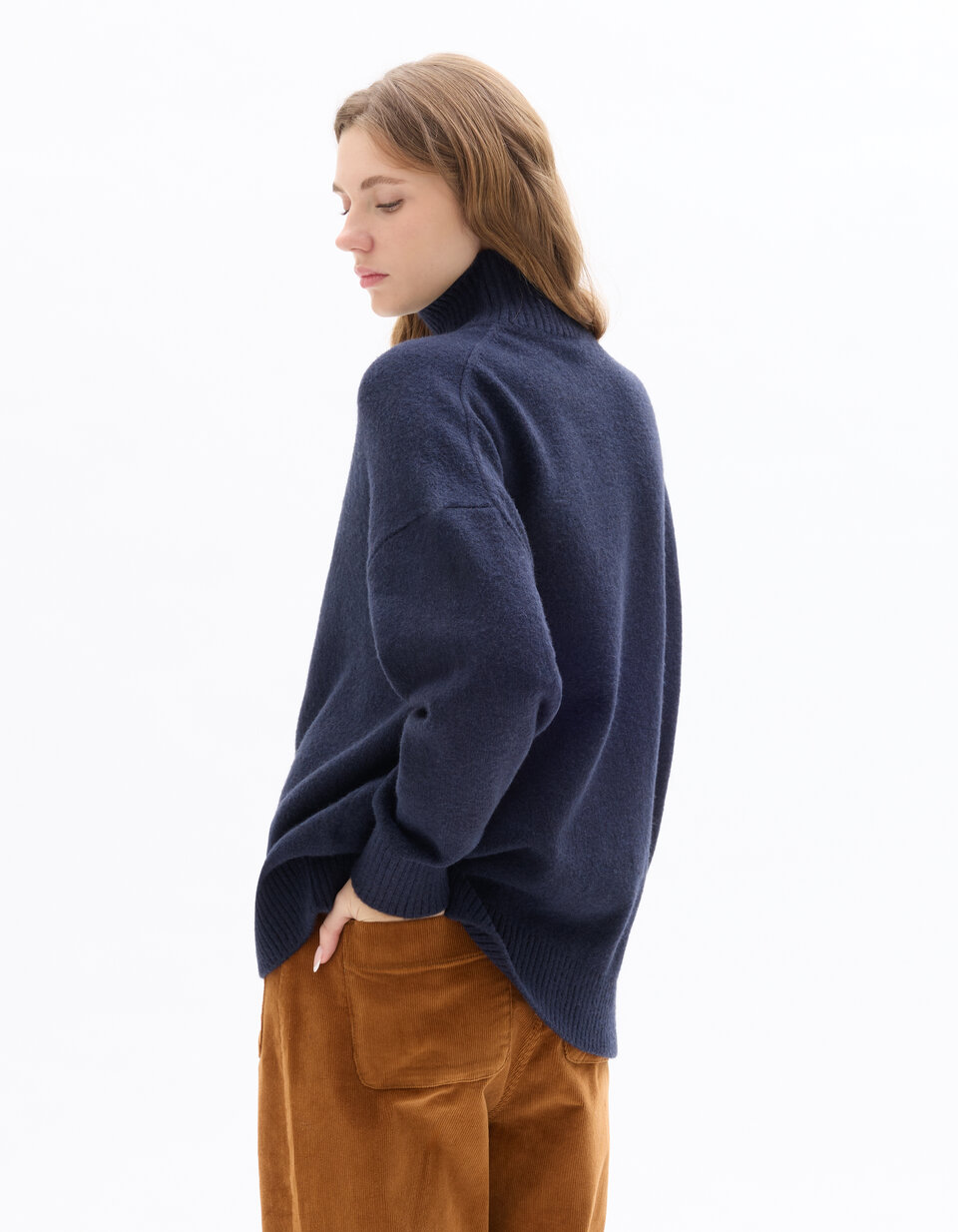 Pull femme col roulé bordeaux taille 2 CAMAIEU - Vêtements