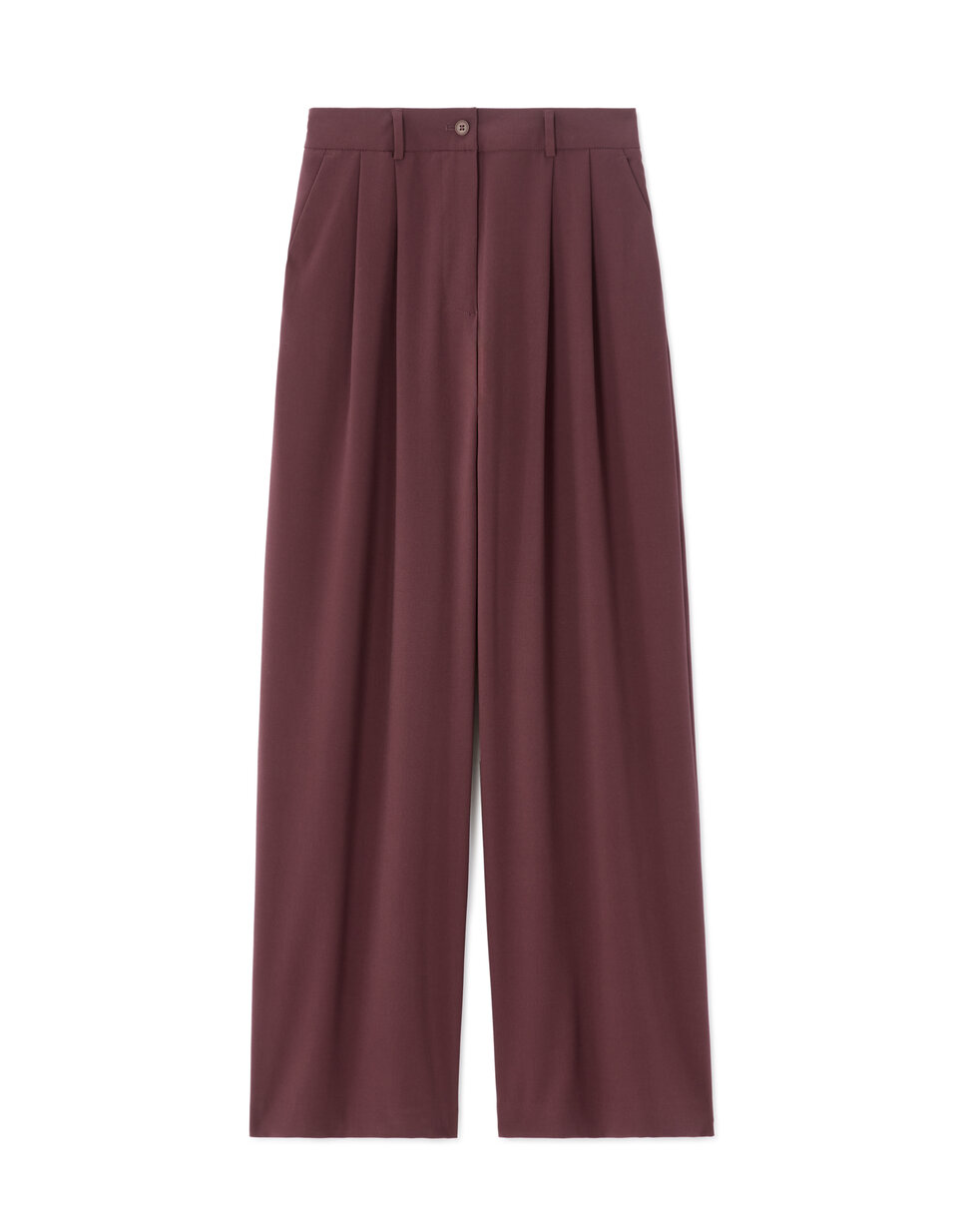 Pantalon palazzo large - marron | celio women
