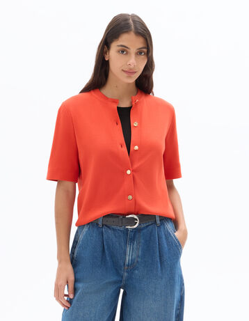 Pull Court Femme Ajouré Camaïeu - Taille XL - Bleu Pétrole - Occasion Très Bon état