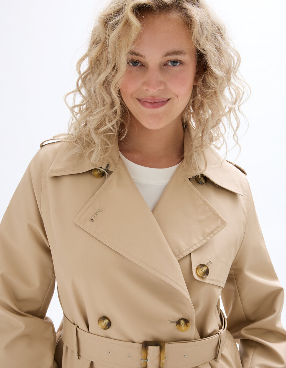 Trench Camaïeu Taille 40 Noir - Coton - Occasion Très Bon état - Femme Printemps
