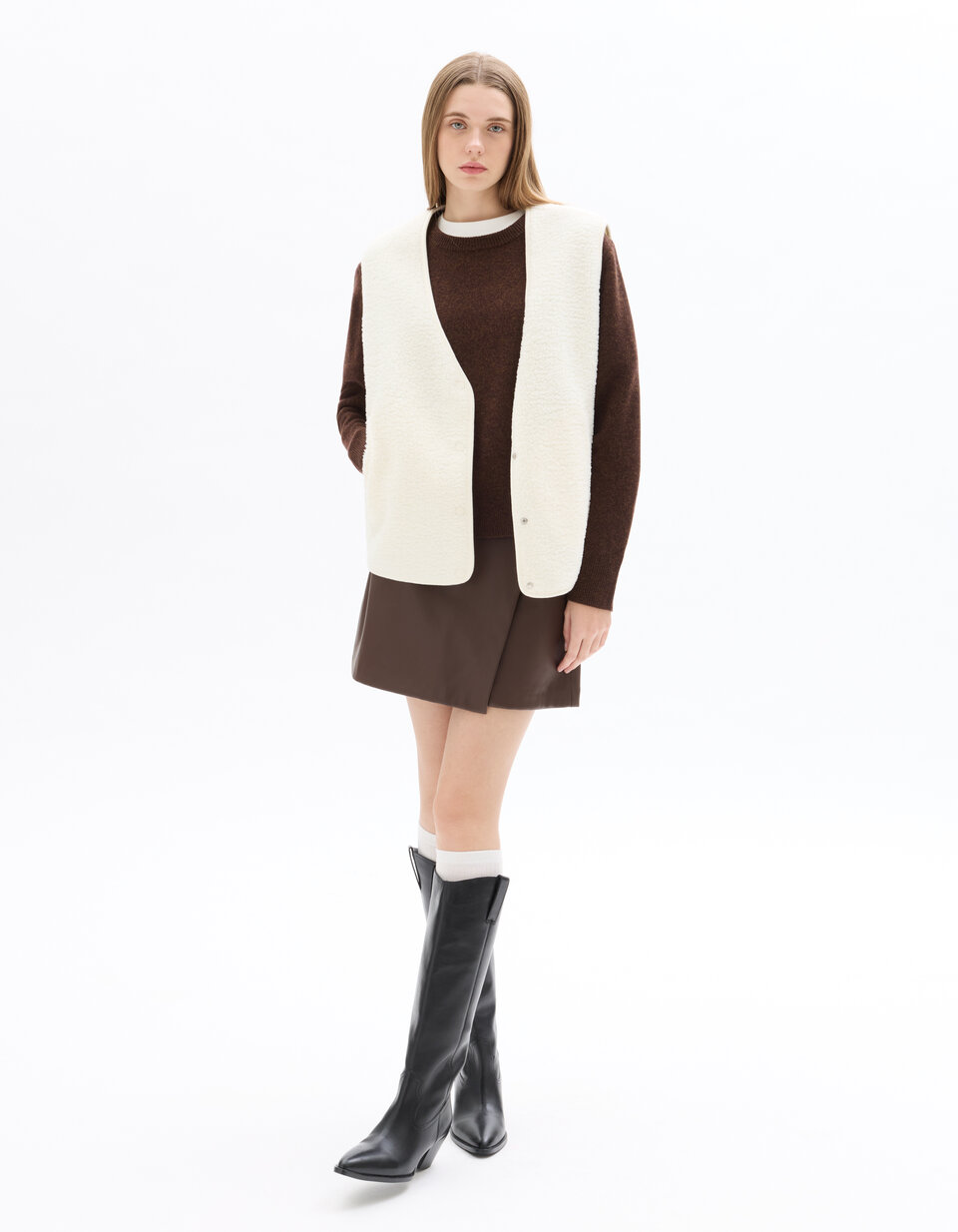 Gilet Sans Manches Camaieu Beige Taille 38 (M) - Occasion Bon état, Doublure Polyester