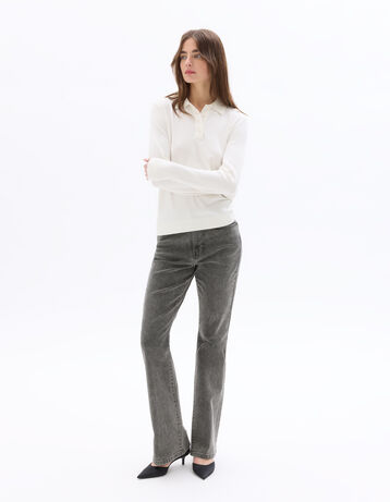 Pull Camaïeu Gris Clair Femme Taille S (36) - En Polyamide, Occasion Très Bon état