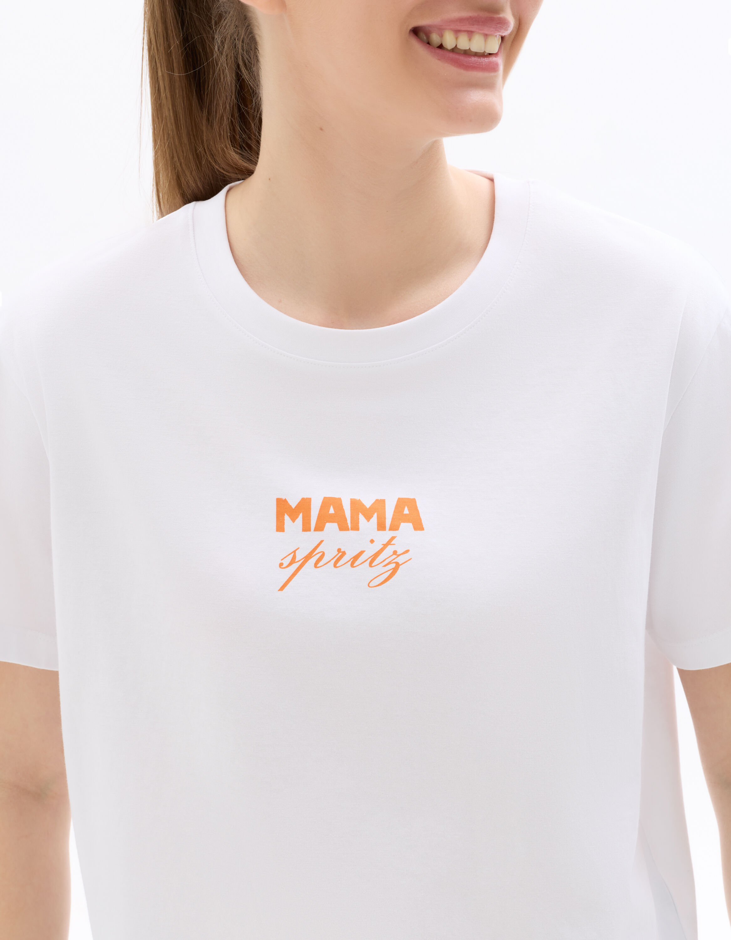 mami Box Mama Spritz 100% Cotton T-shirt - White | celio women
