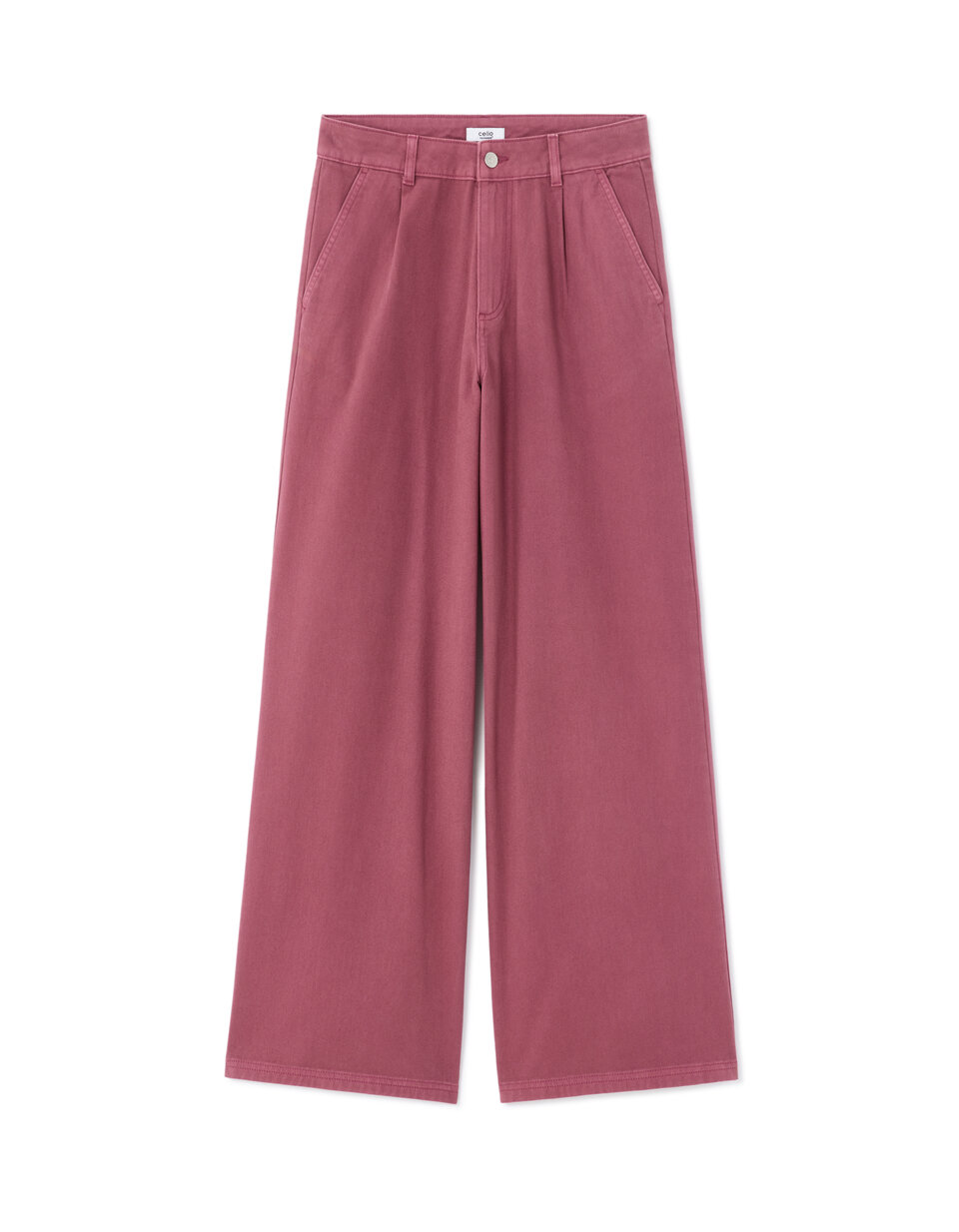 Pantalon Rayures Gris/rose/marron CAMAÏEU - Taille 42 - Occasion Très Bon Etat (TBE) - Femme