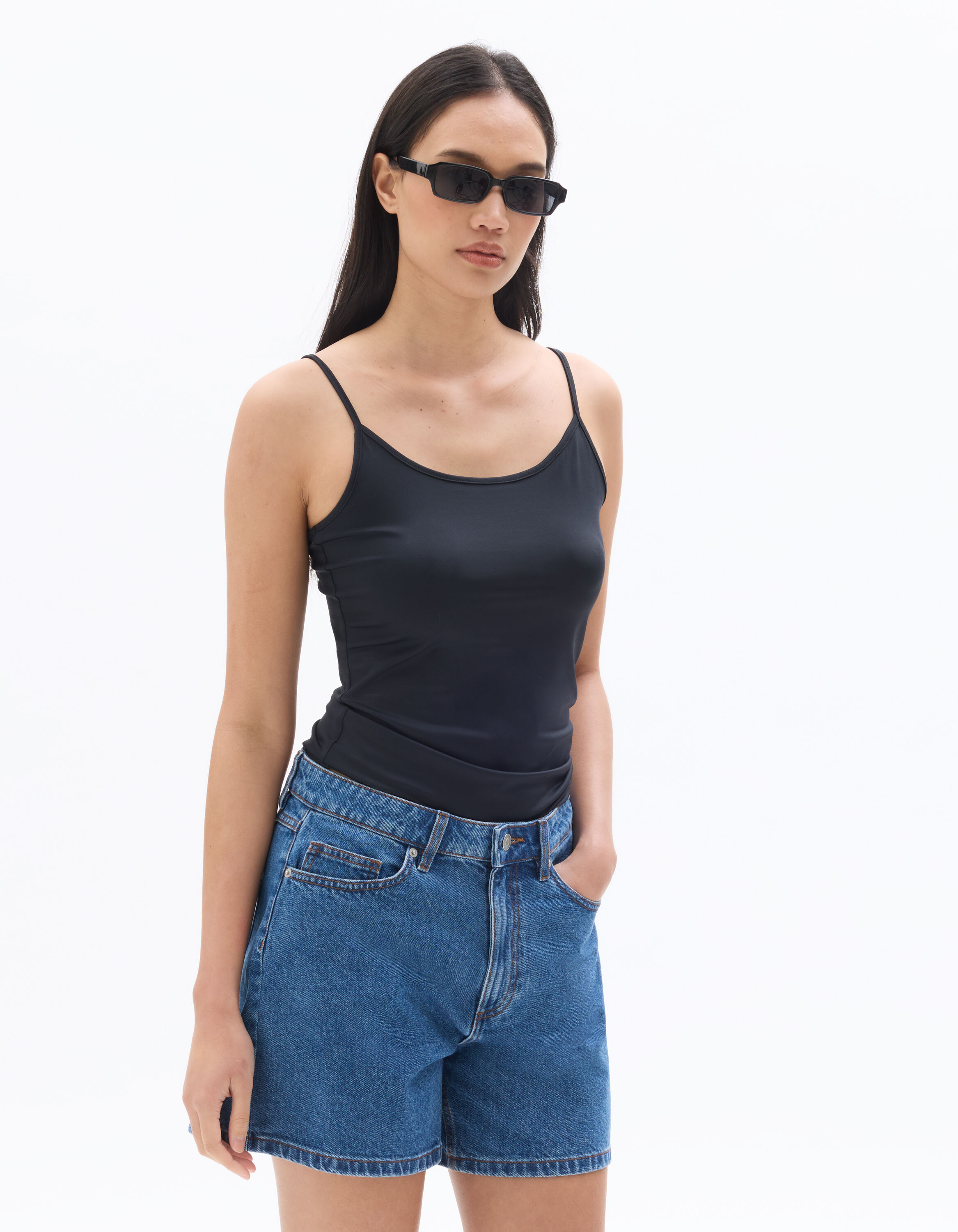 Thin strap top - black | celio women