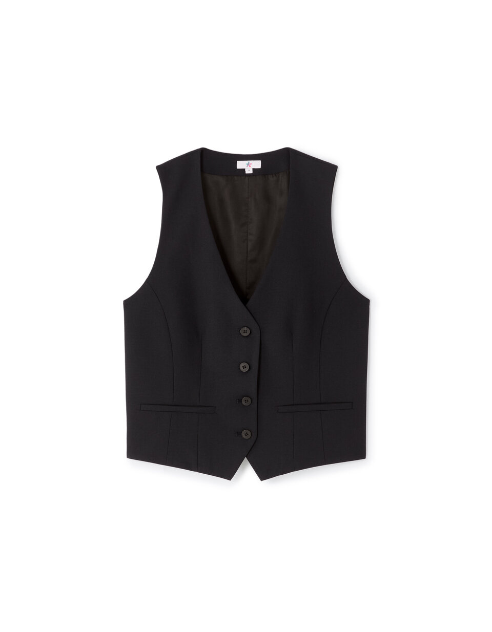 Haut Gilet été Décontracté Noir Sans Manches - Femme Taille S/M - 95% Polyester