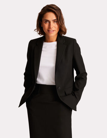 Veste blazer droit - noir