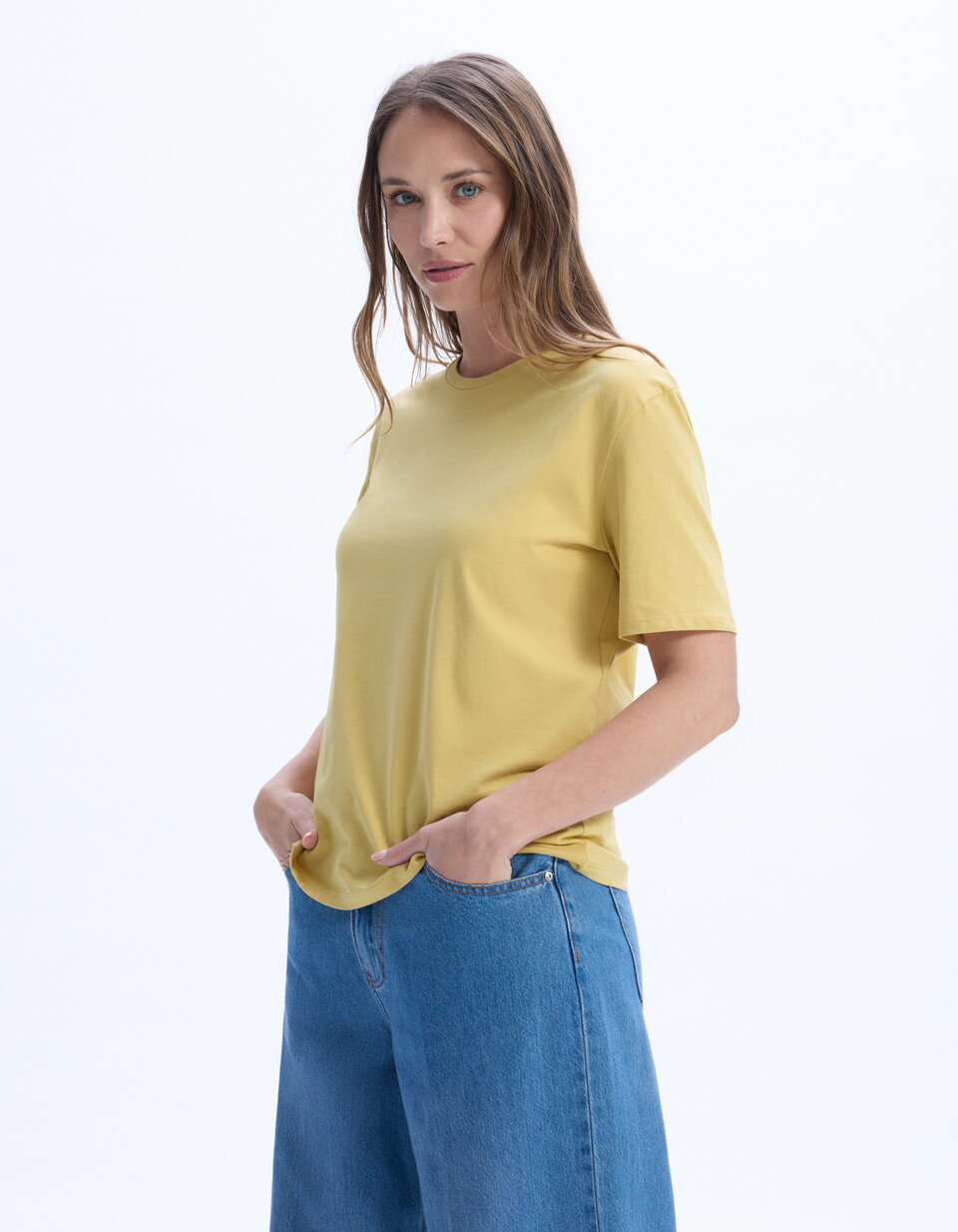 T-shirt en coton avec détails brodés - Jaune - ENFANT | H&M FR