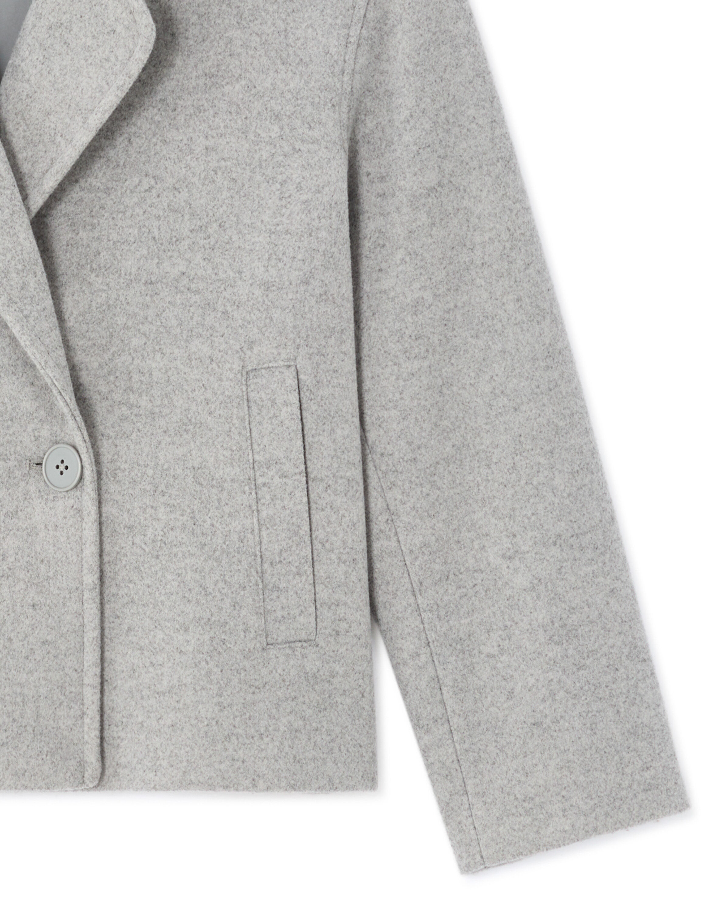 Short wool blend coat - Grey | celio women