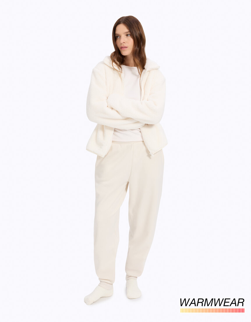 Pull Imprimé LOPI CAMAIEU Avec Laine Et Alpaga - Blanc Ecru - Taille M (38/40) - Occasion Très Bon état