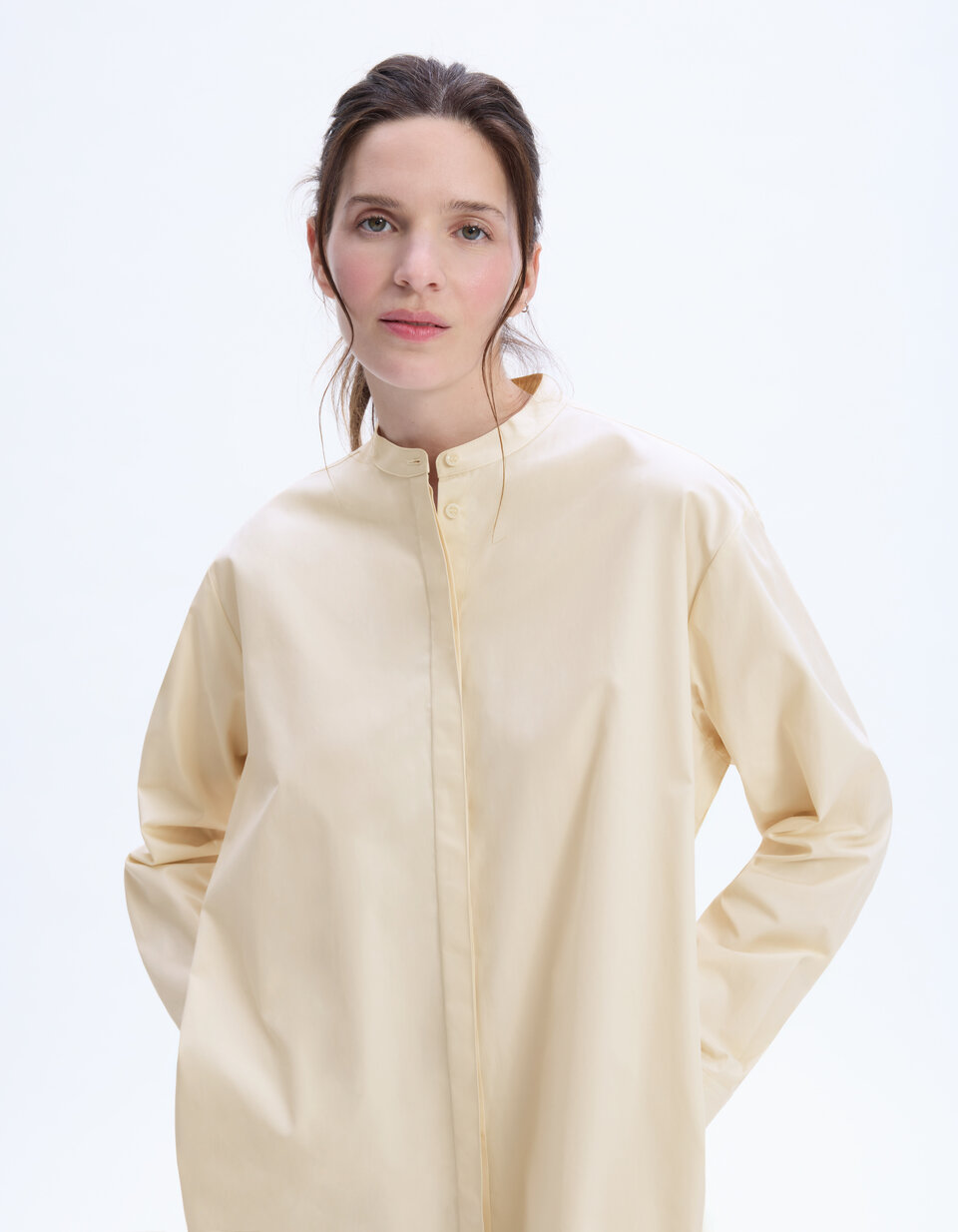 Robe Courte Camaïeu Taille 40/petit 42 - Marron, 98% Coton, Comme Neuve