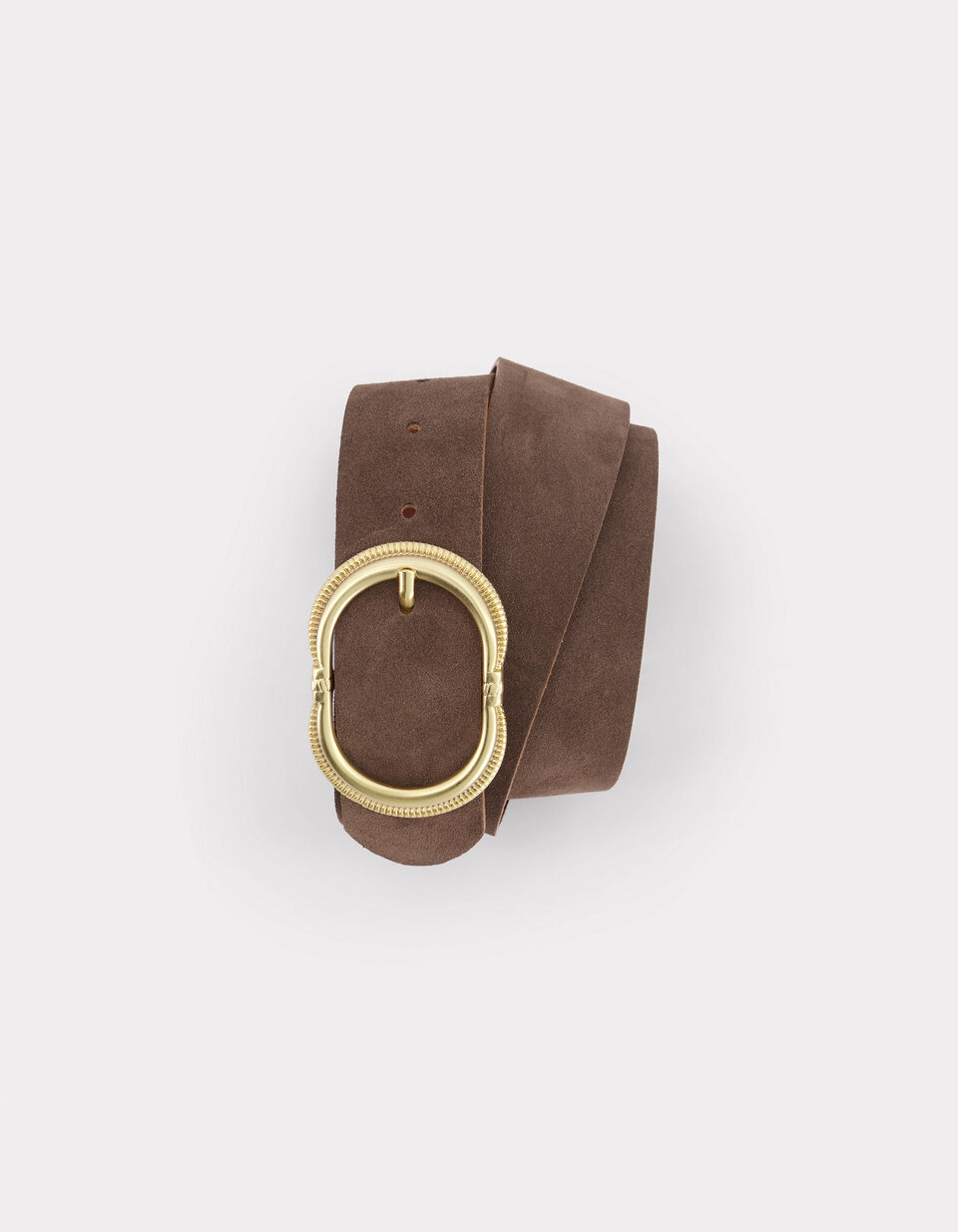 Jupe Droite Camaïeu Avec Ceinture Assortie - Taille 38 - Couleur Beige Et Blanche - Occasion Très Bon état