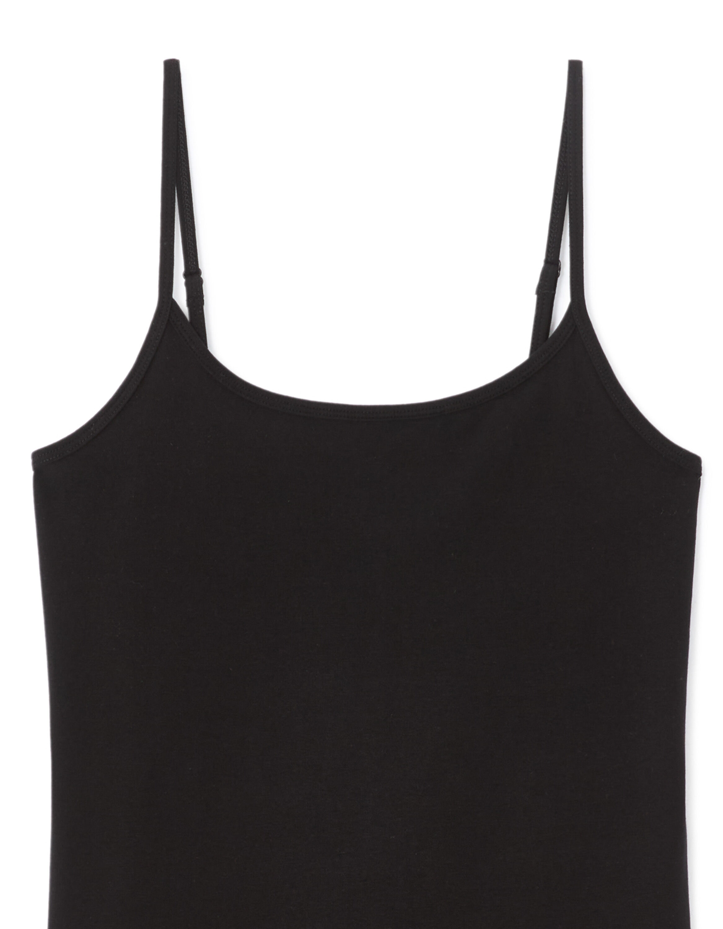 Plain tank top with thin straps - black | celio women