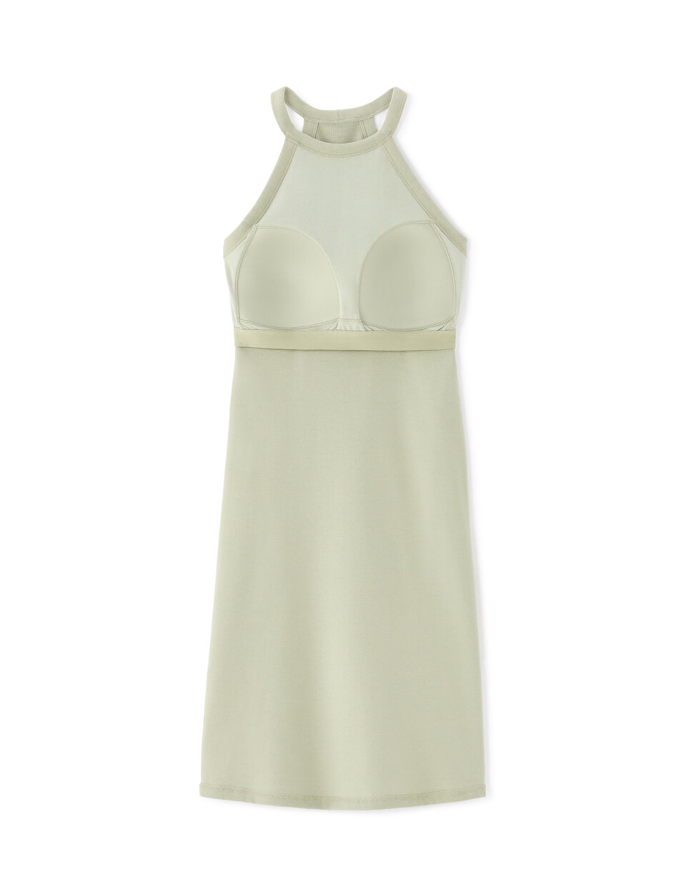 Halter Neck Dress with Built-in Bra - Green | celio women Halter Neck Dress with Built-in Bra - Green | celio women