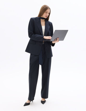 Pantalon Cérémonie Drapé Qualité Supérieure Femme - Tailleurs Pantalons Élégants