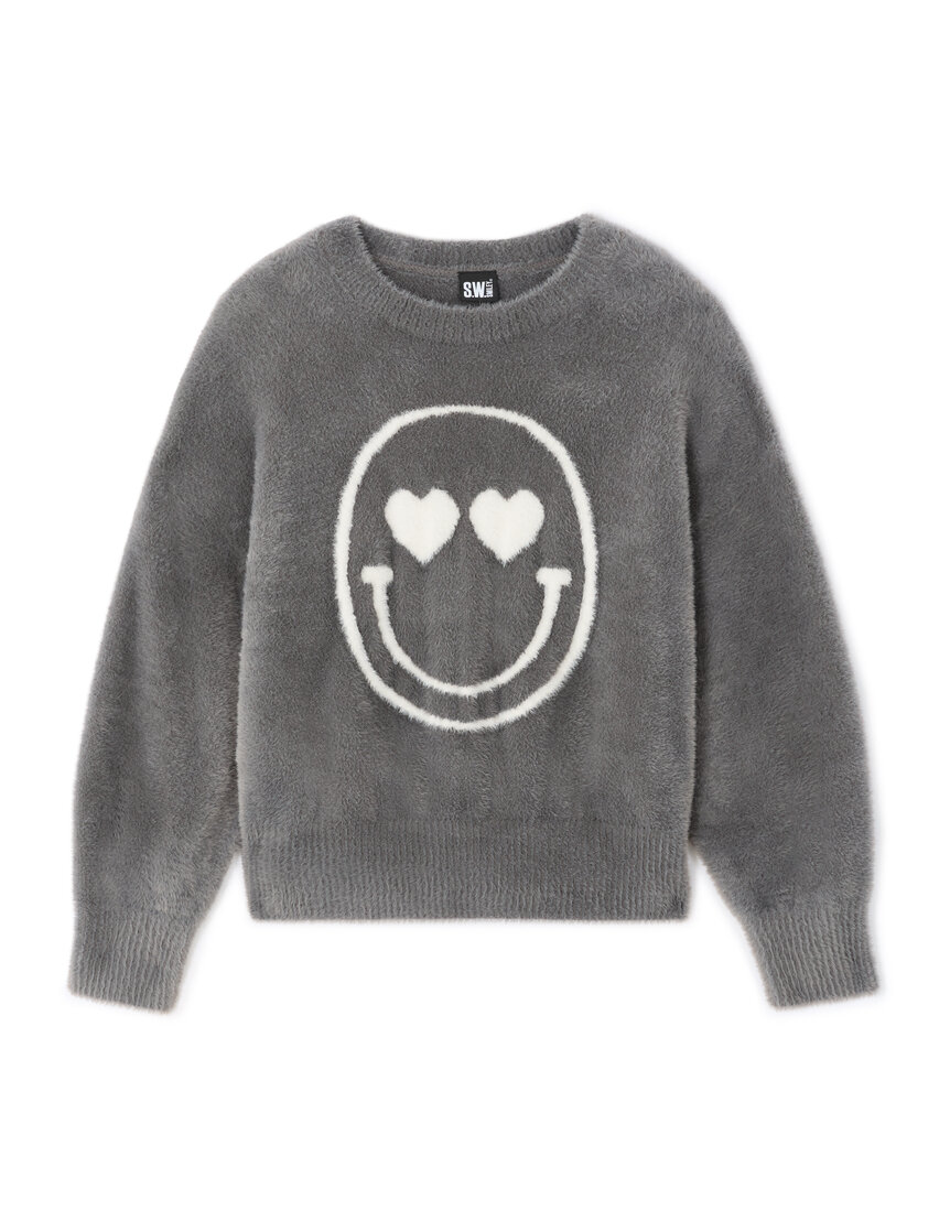 Pull Camaieu Imprimé LOPI - Laine & Alpaga - Blanc Ecru - Taille M/38-40 - Occasion Très Bon état