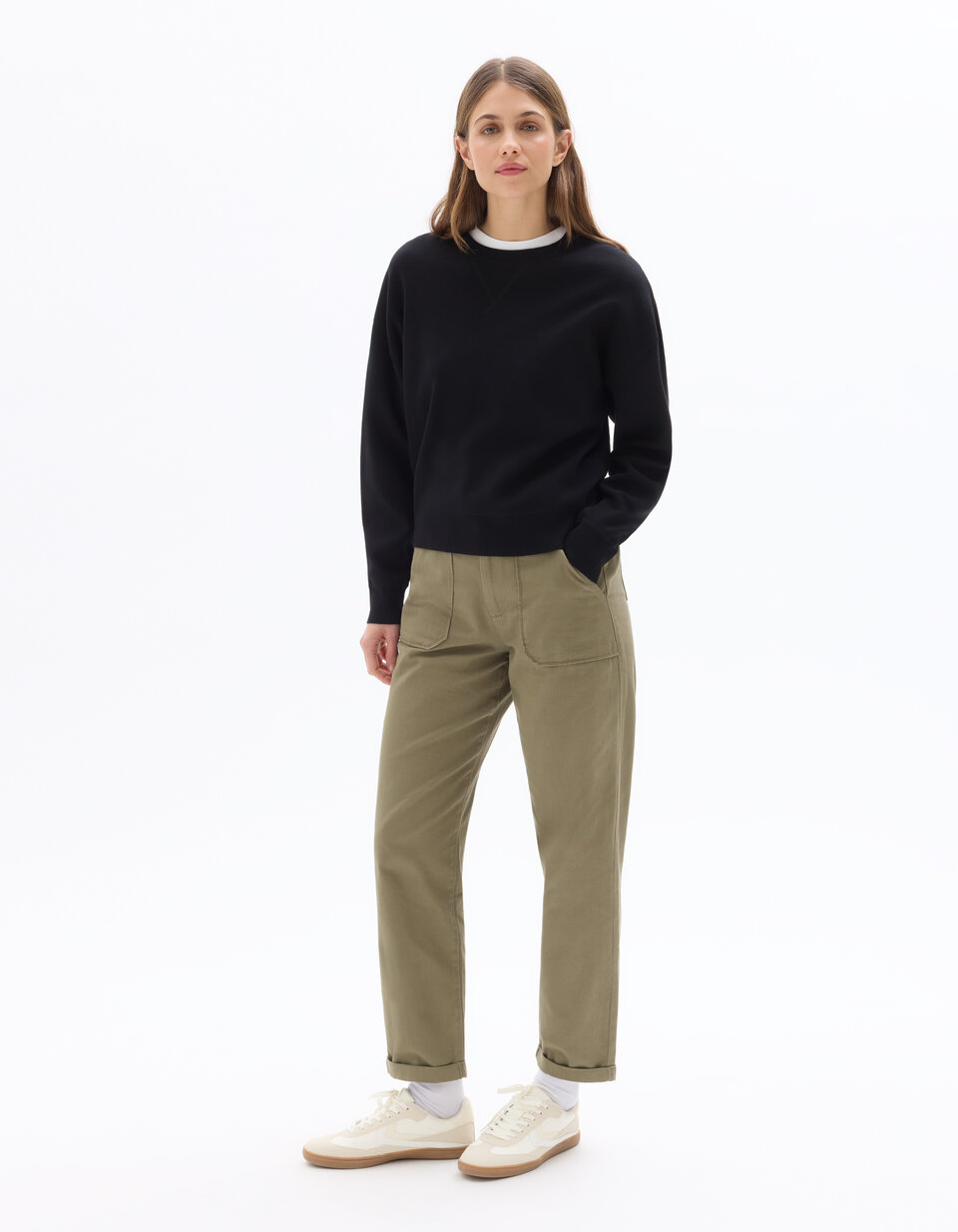 Pull ample en maille compacte - noir | celio women