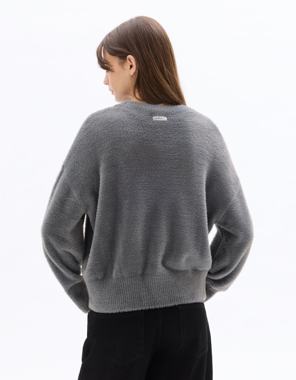 Pull Esprit Taille M Avec Chemisier Superposé – Gris, Manches Courtes, Style Lagenlook