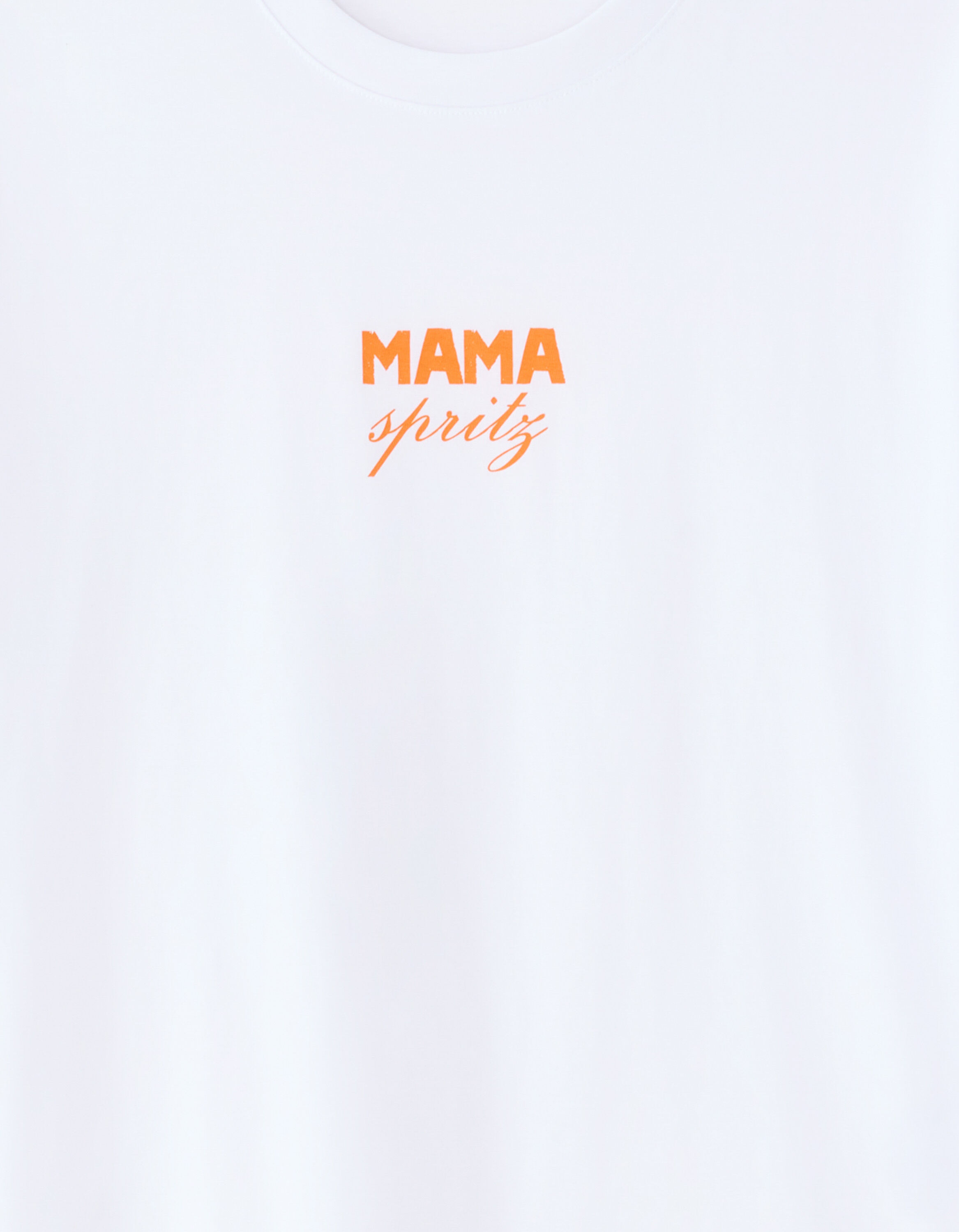 Box Mama Spritz 100% Cotton T-shirt - White | celio women