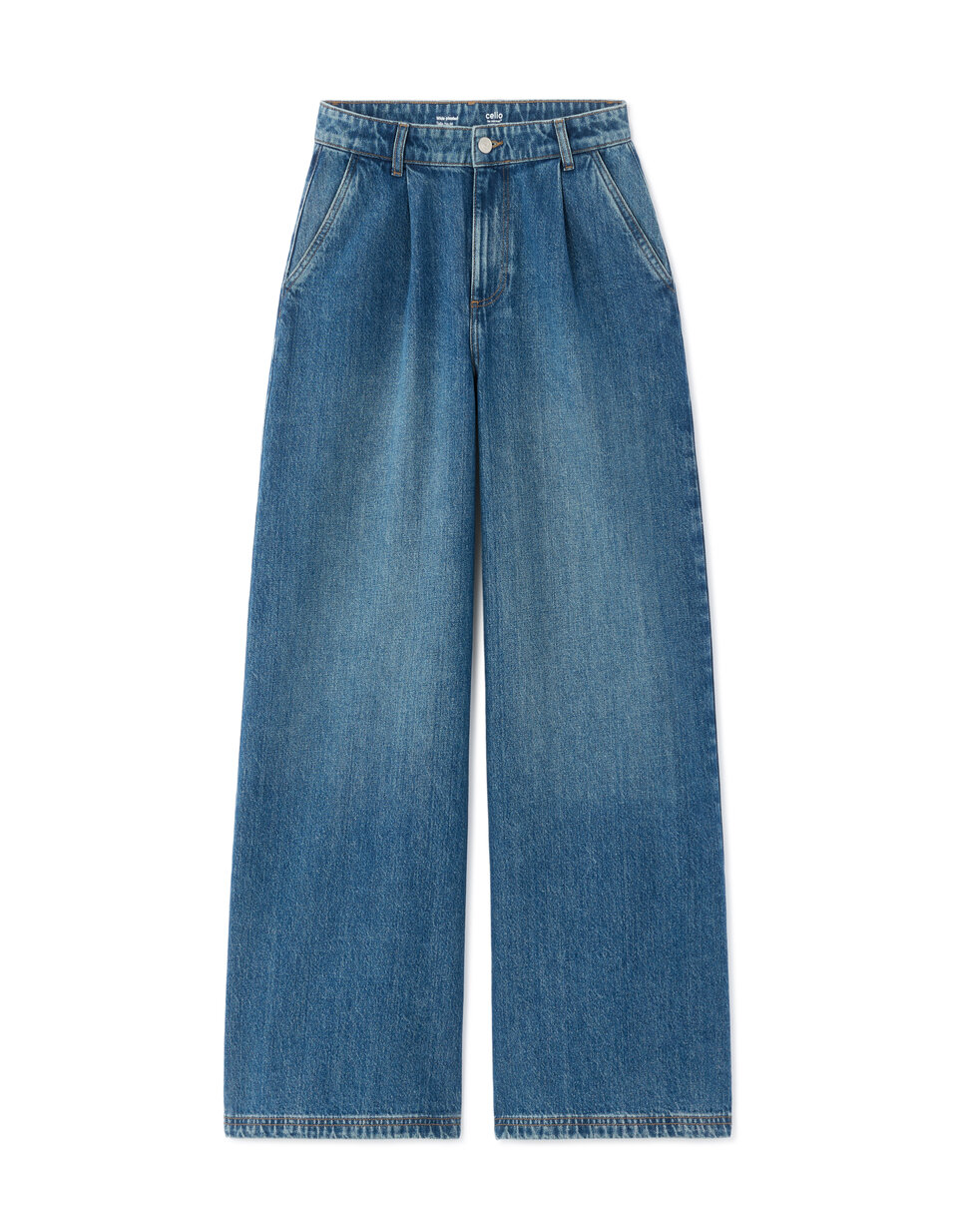 Jean large à plis - double stone | celio women