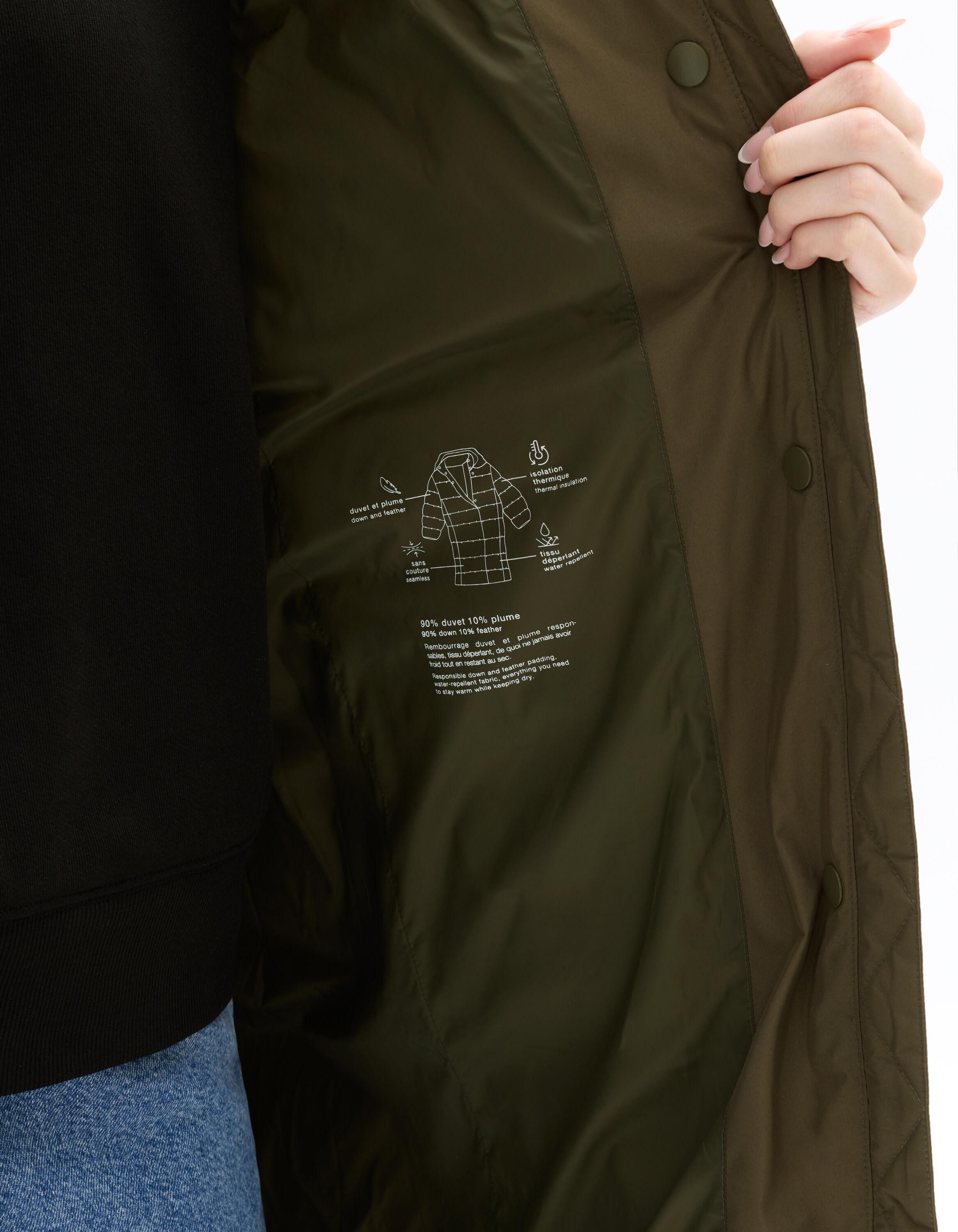 padding 90 down 10 feather