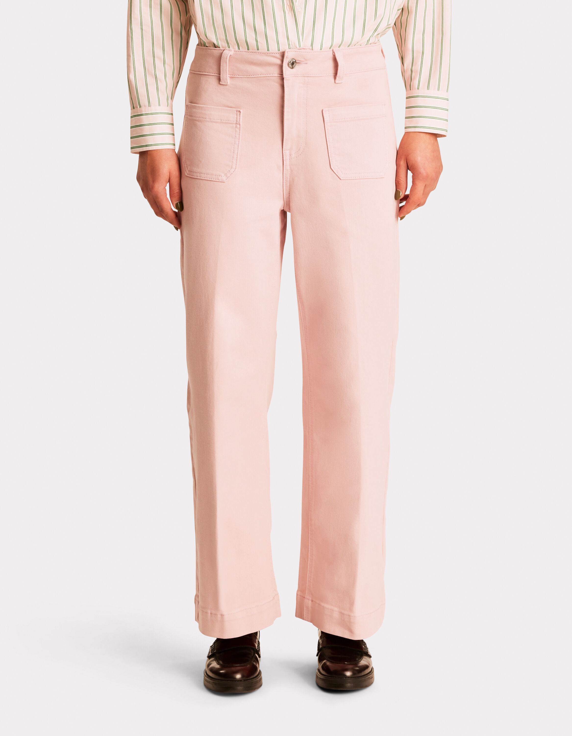Pantalon Femme Pantalon Rose Camaieu Pantalon Rose Avec Fermeture