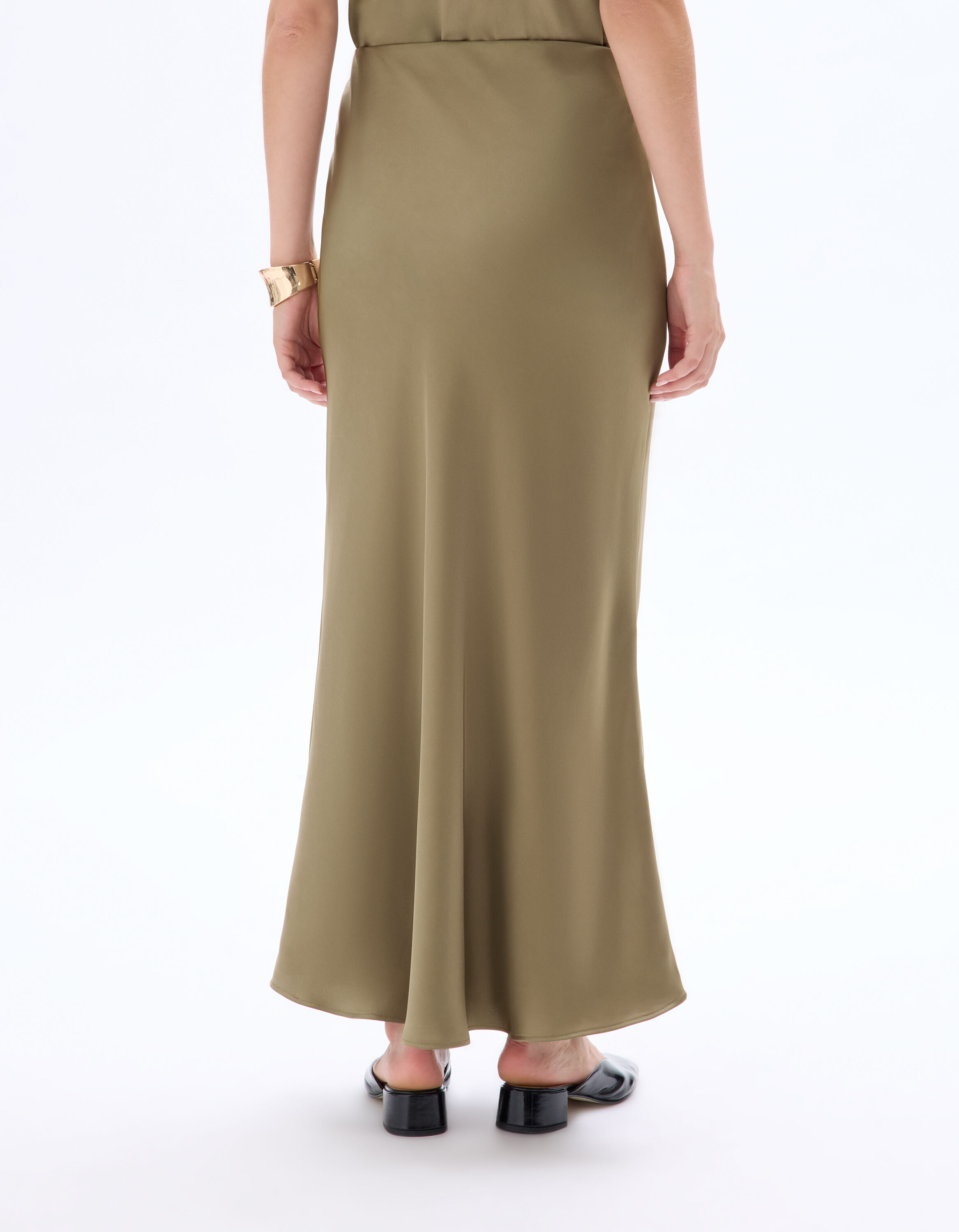 Jupe Droite Crayon Camaïeu Femme – Taille 40 – Marron Foncé – Coton – Occasion TB