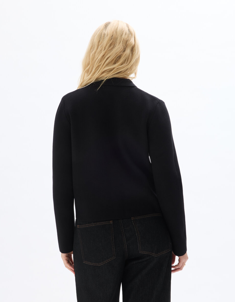 Gilet Femme En Laine Noire Camaïeu - Taille 2 - Occasion En Très Bon état - Idéal Pour Les Looks D'automne/hiver