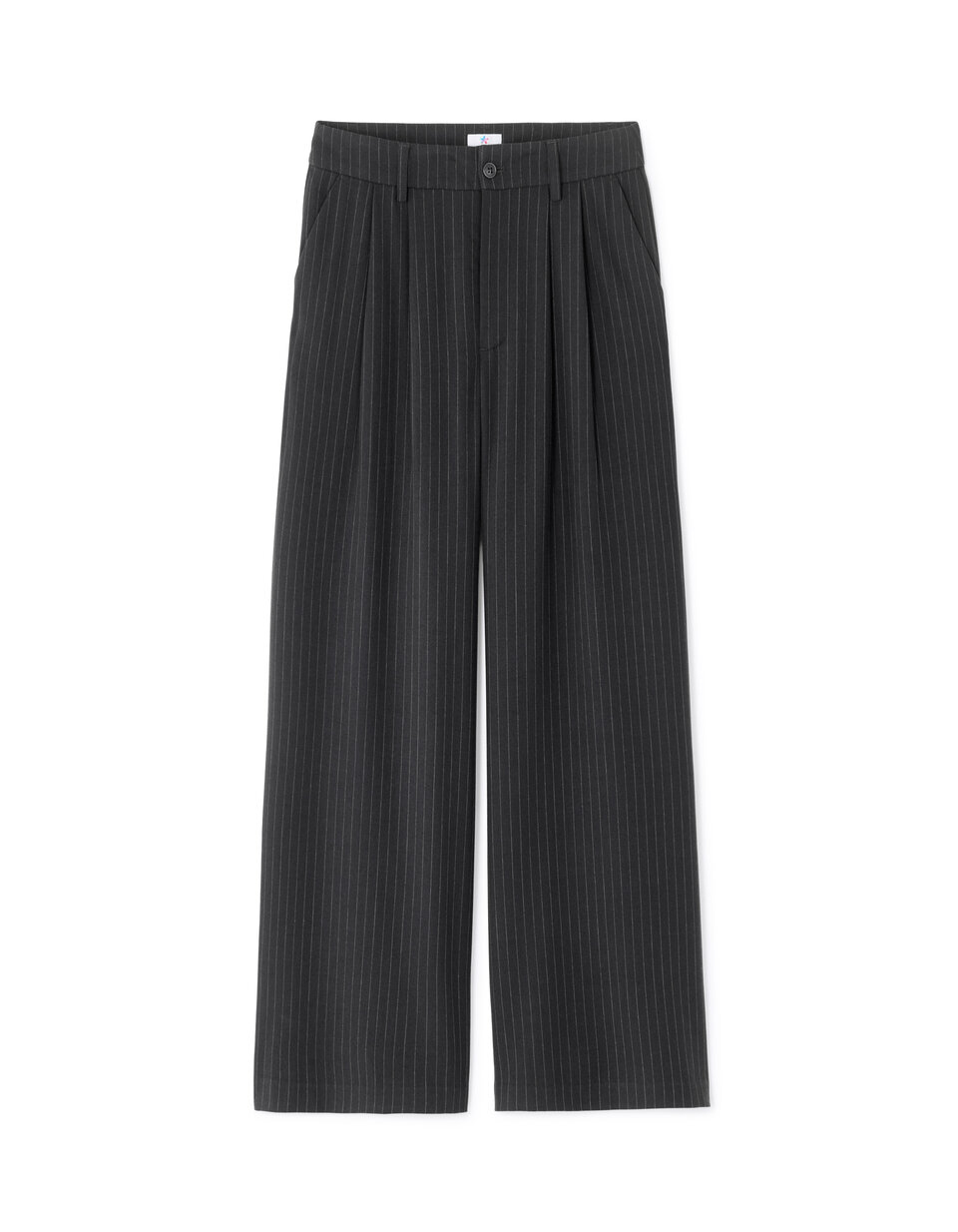 Pantalon à Rayures Camaïeu - Taille FR 42, Couleur Gris/Rose/Marron, Très Bon État
