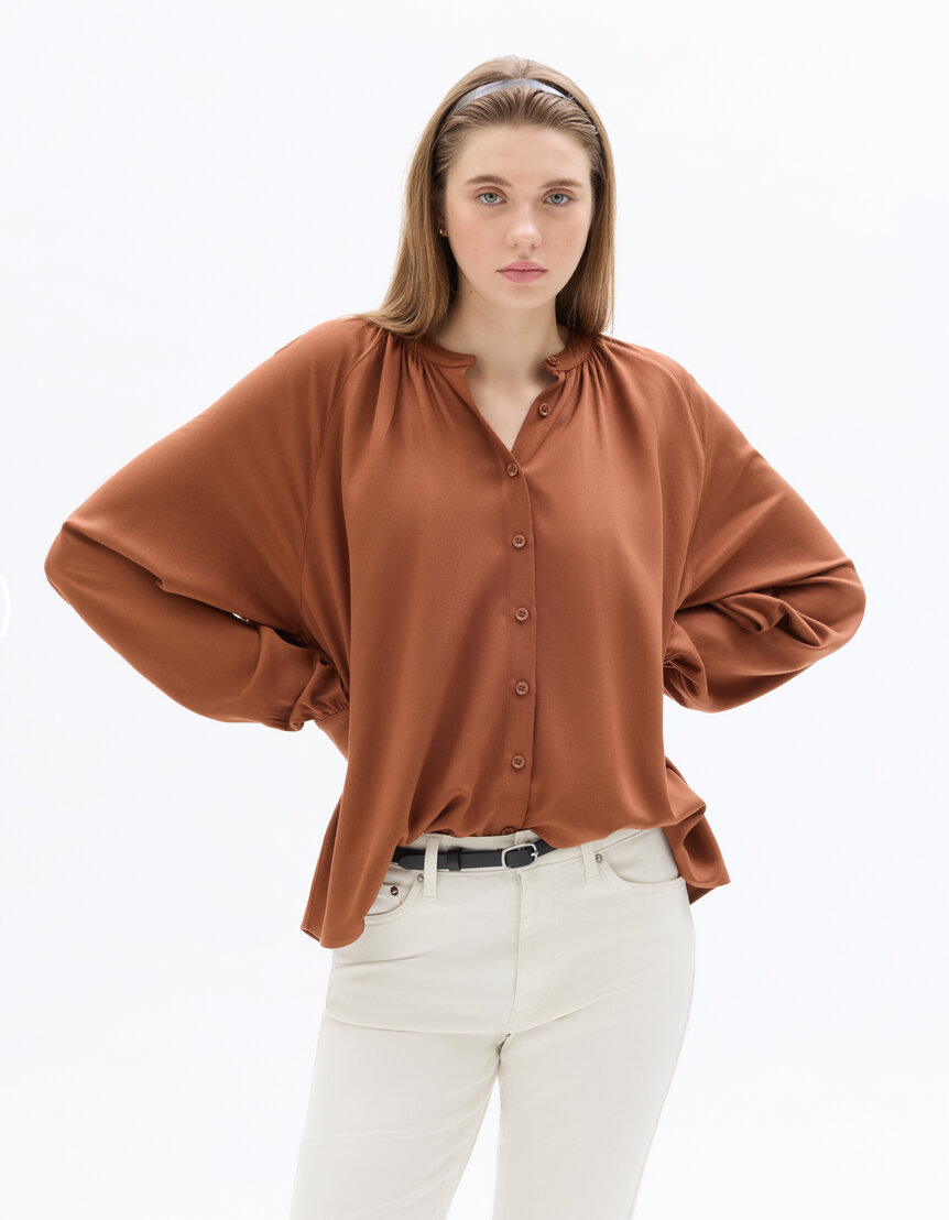 Chemisier A.n.a Occasion – Taille L, En Polyester Multicolore, Manches 3/4 Et Col V, Parfait Casual !