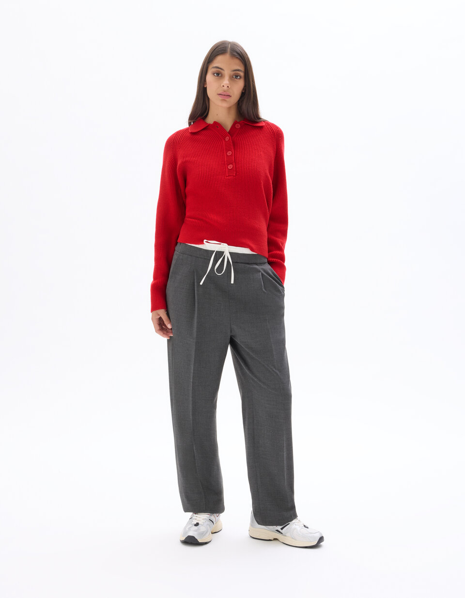 Pantalon Droit Femme Camaïeu Taille 38 Marron - Toile Coton élasthanne, Très Bon état