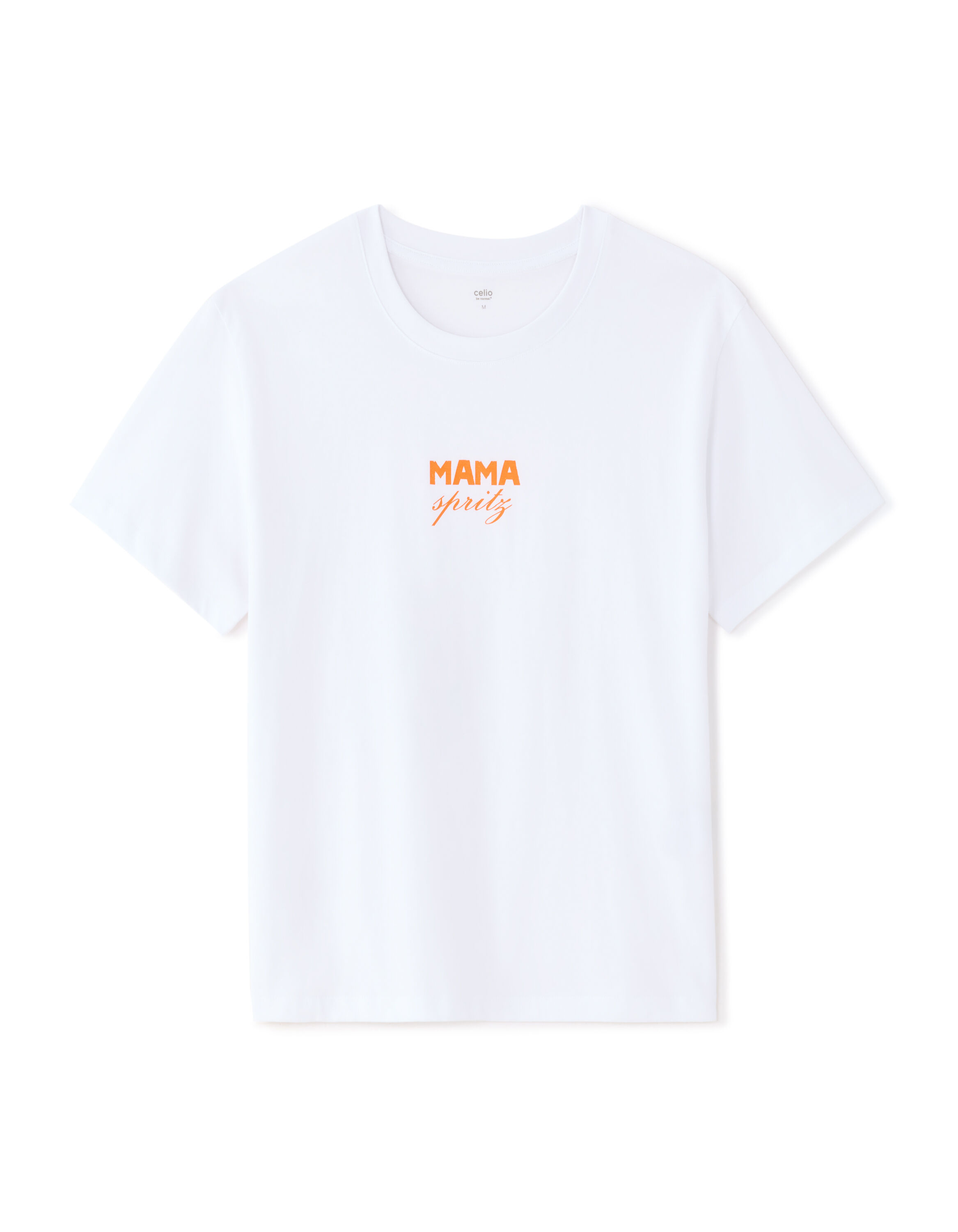 Box Mama Spritz 100% Cotton T-shirt - White | celio women
