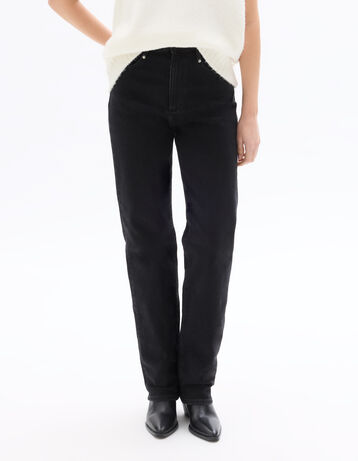 Jeans Noir Camaïeu Taille 42 - Occasion En Très Bon état, Parfait Pour Un Look Décontracté