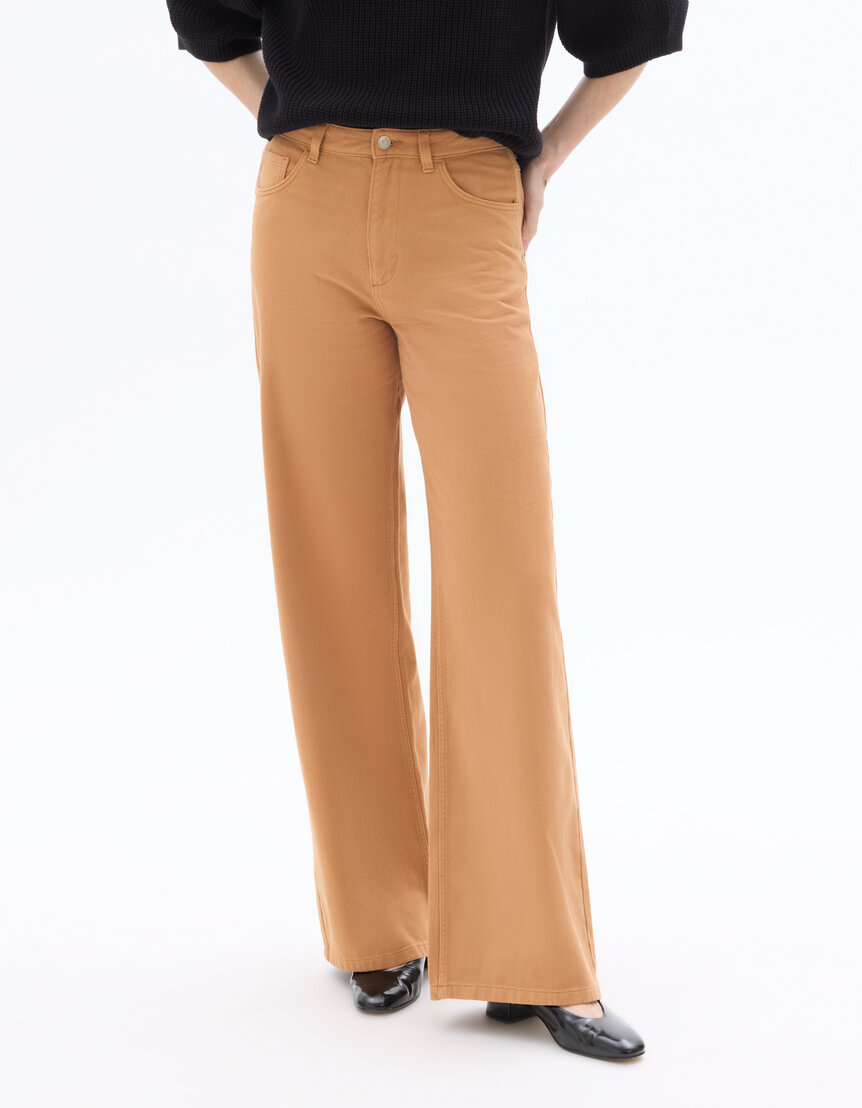 Pantalon Chic Femme Camaïeu Taille 44 - Gris Foncé, Taille Basse, Polyester/viscose, Parfait état