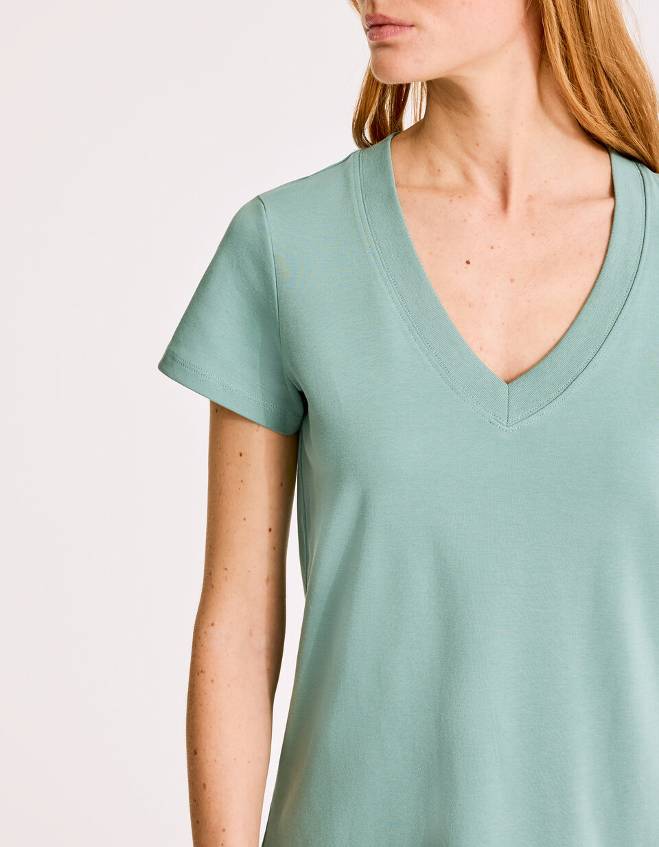 T-shirt Ann Taylor En Lin - Taille XL - Vert/noir/blanc - Col V - Neuf Avec étiquette
