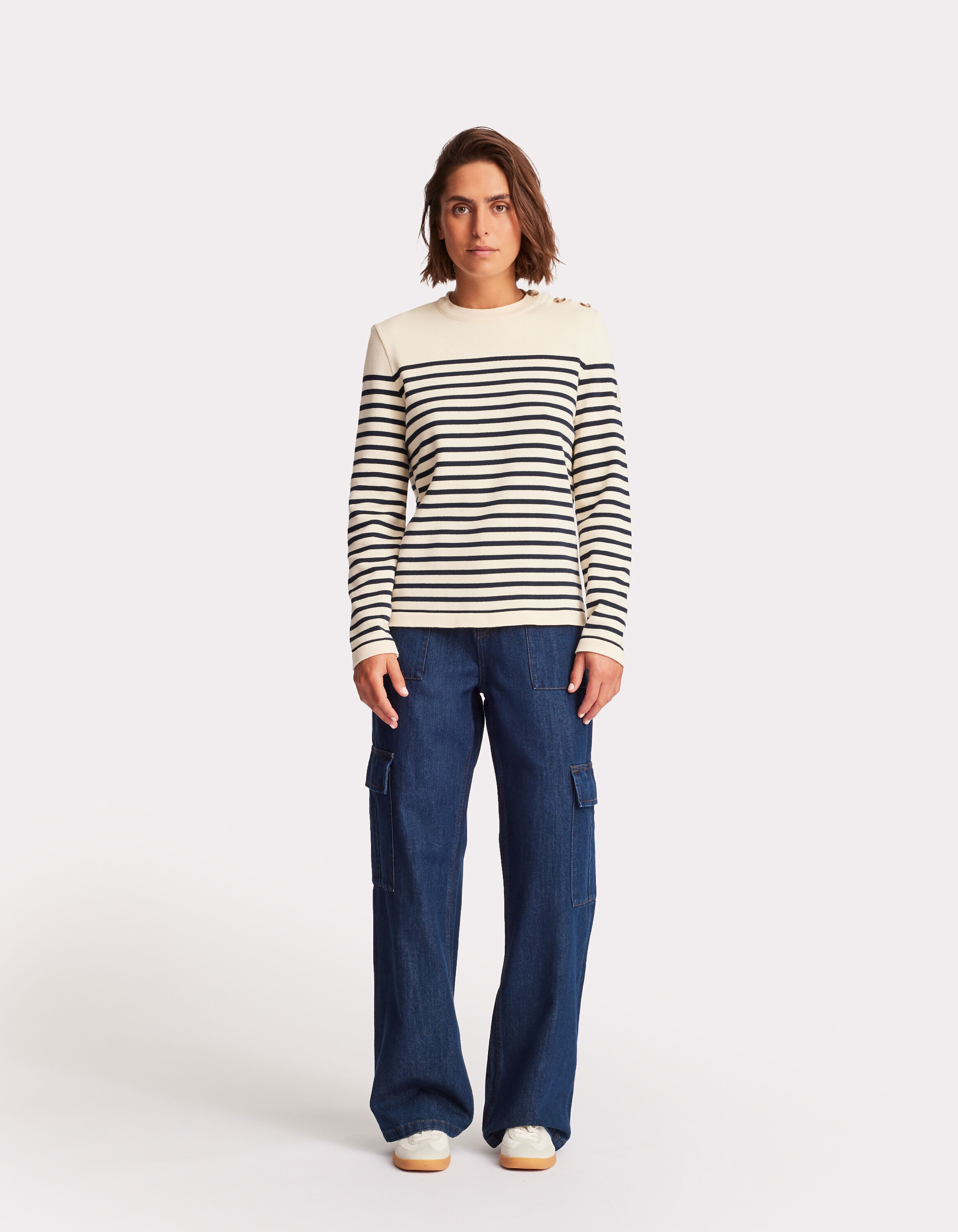 Pull a manches longues Made in France marine celio be camaieu
