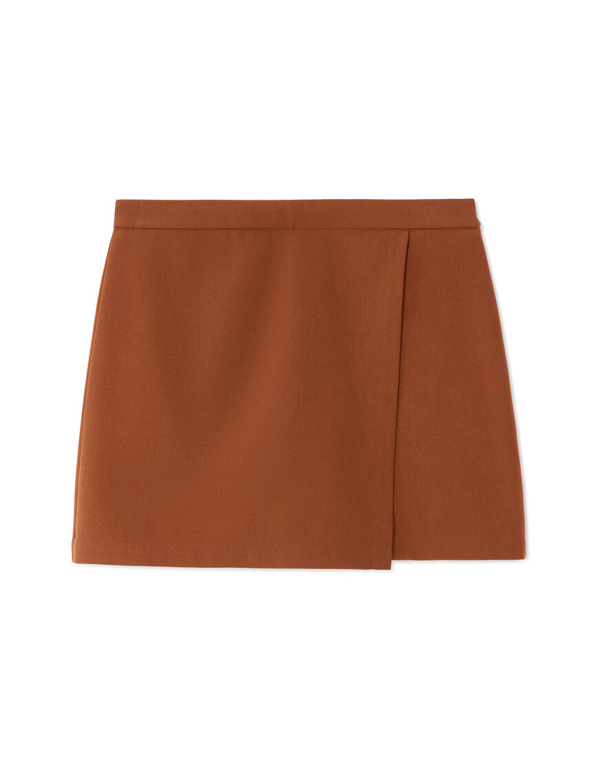 Jupe Mini Camaïeu Bordeaux Doublée - Taille 38 - Occasion En Très Bon état