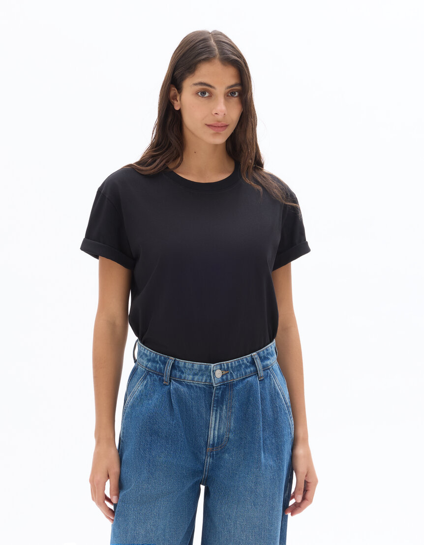 T-shirt femme teintée motif anneaux - Les ateliers du campement
