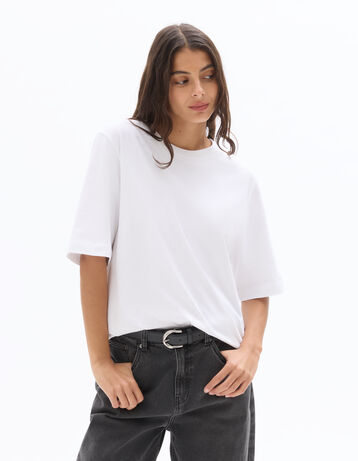 TI-SHIRT BLANC CAMAIEU AVEC DENTELLE - Taille 38 - Parfait état
