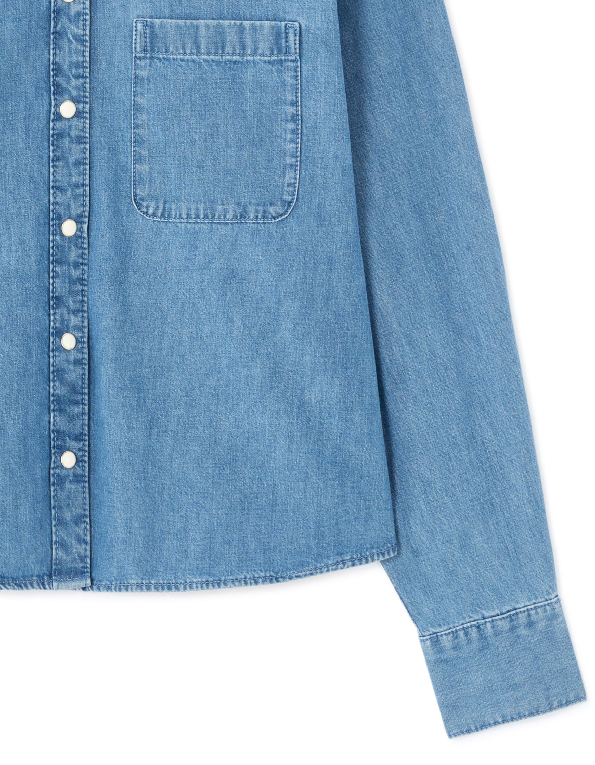 Cropped denim shirt - blue | celio women