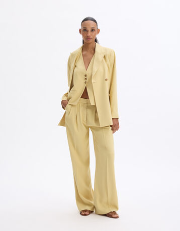 Veste blazer manches longues - jaune