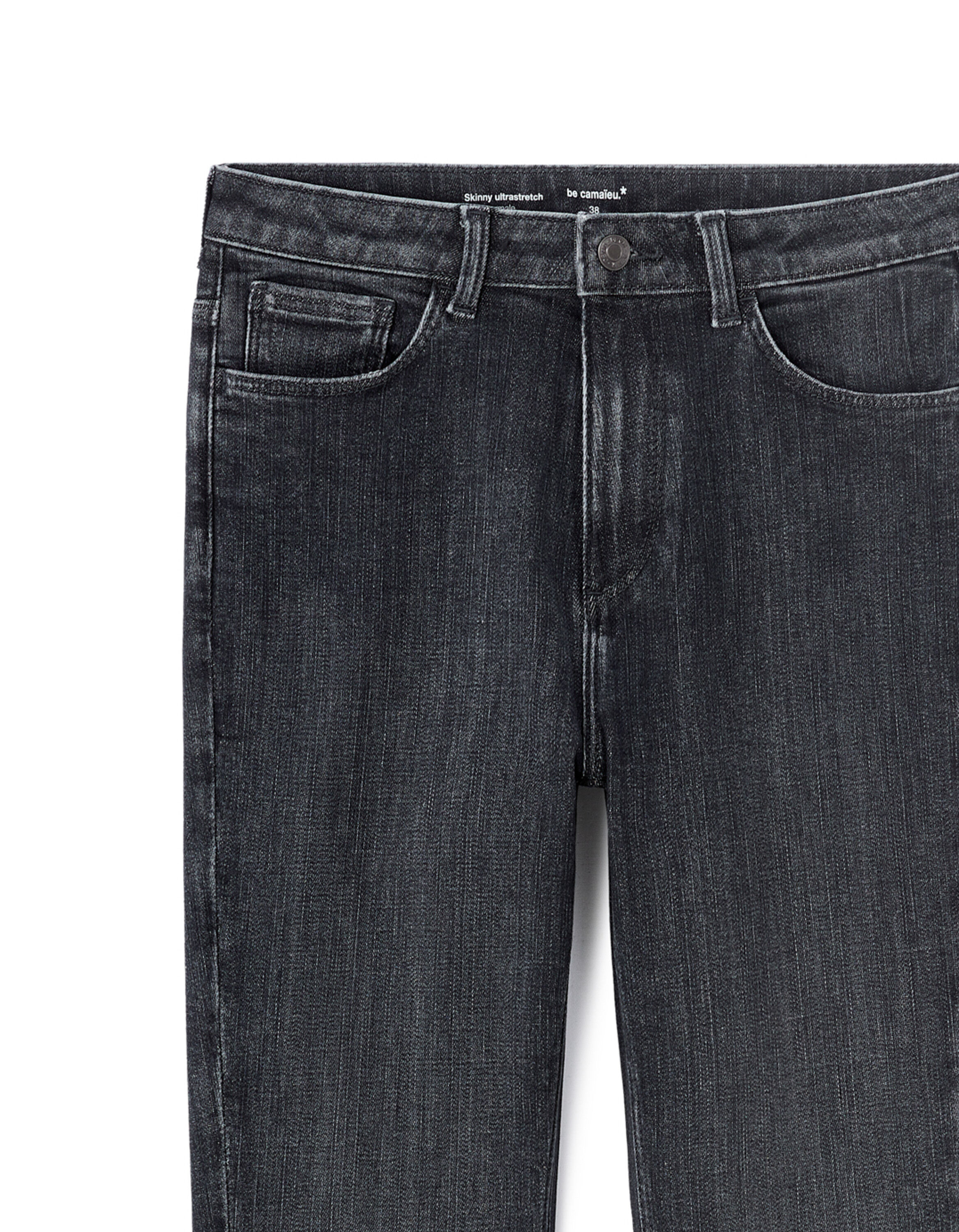 Con Pantalon Jean Mom Camaieu Jean Mom Gris FoncÃ© Camaieu Jean