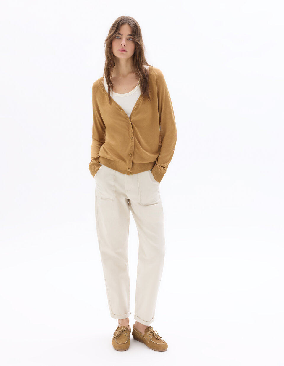 Pantalon Slim Camaïeu Femme - Taille 38 - Stretch, Couleur Chair - Très Bon état