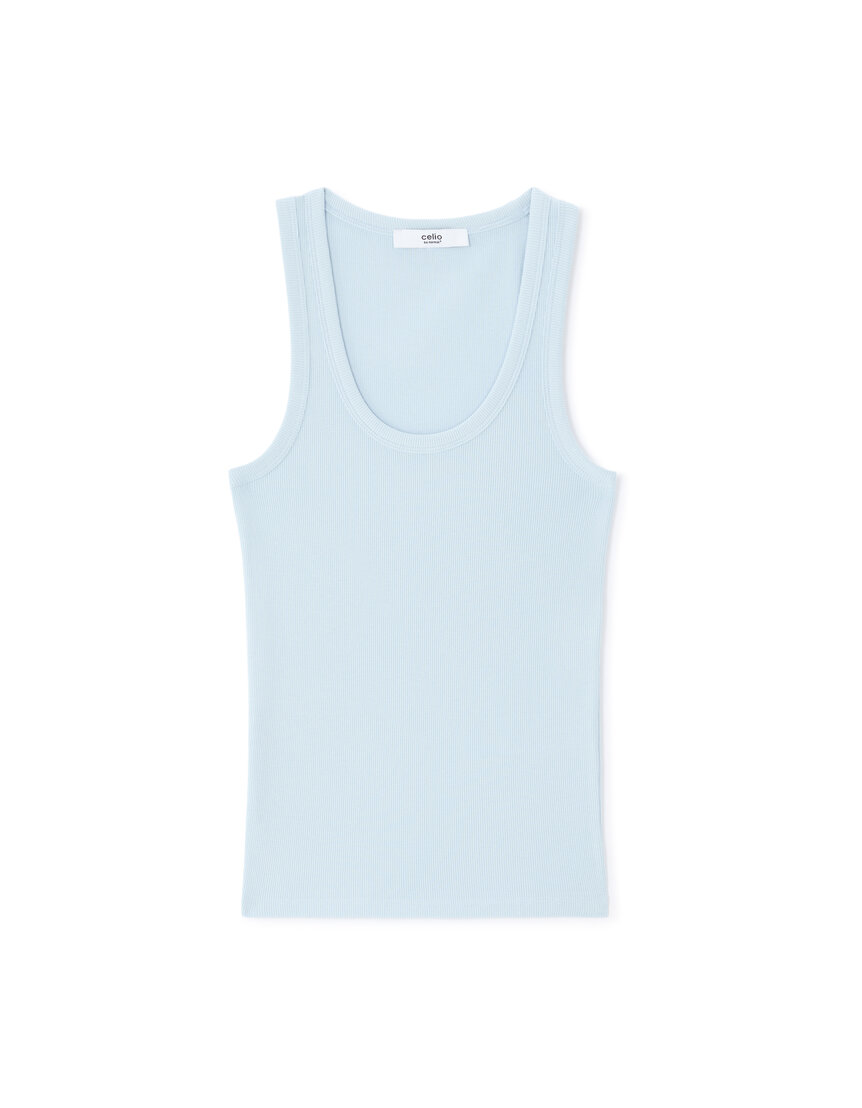 Débardeur Camaïeu Femme Taille 1 (36) - Coton Orange, Occasion Très Bon état