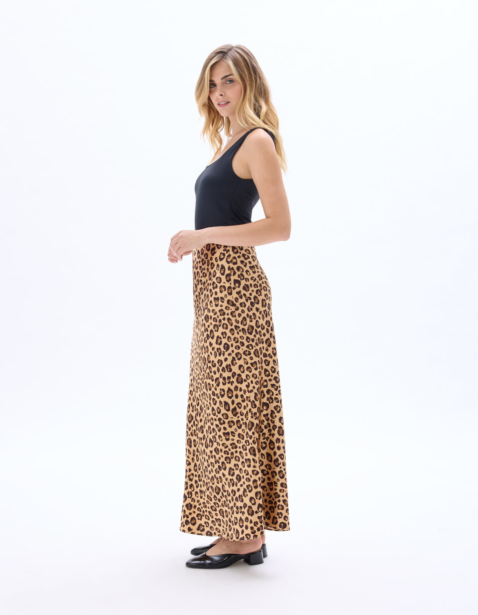 Jupe Mi-mollet Blumarine - Imprimé Tigre - Coupe A - Taille D-34 - Italie - Occasion Très Bon état