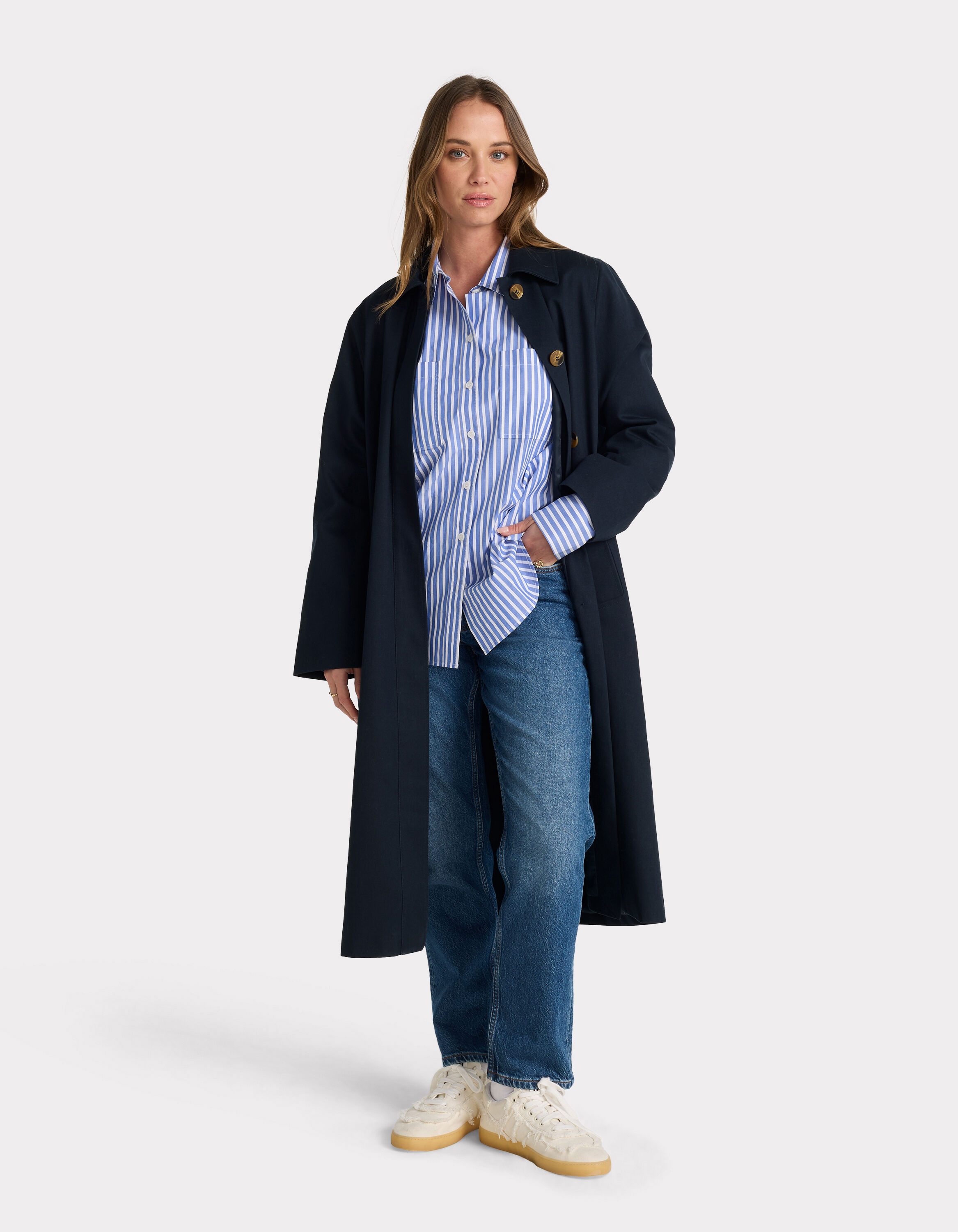 manteau bleu camaieu