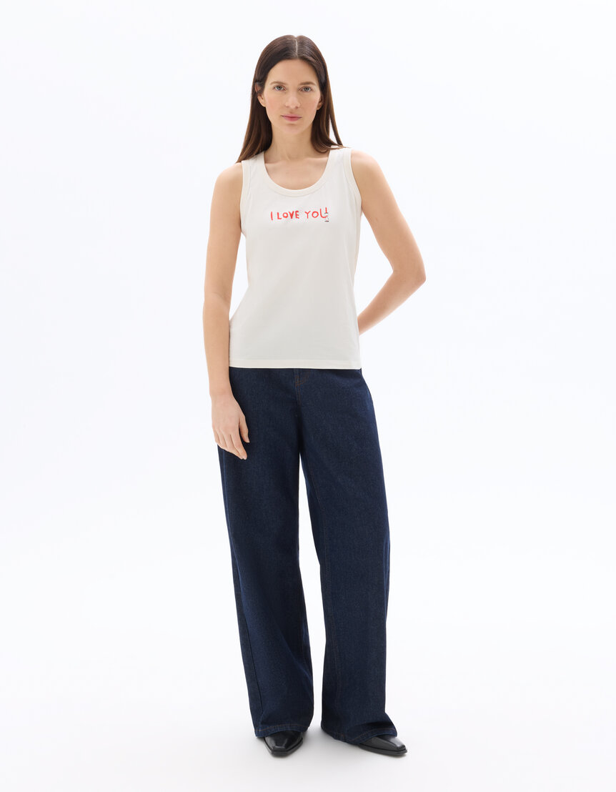 Débardeur Femme CAMAIEU Orange - Taille 1 (équivalent 36), Coton, Très Bon état Occasion