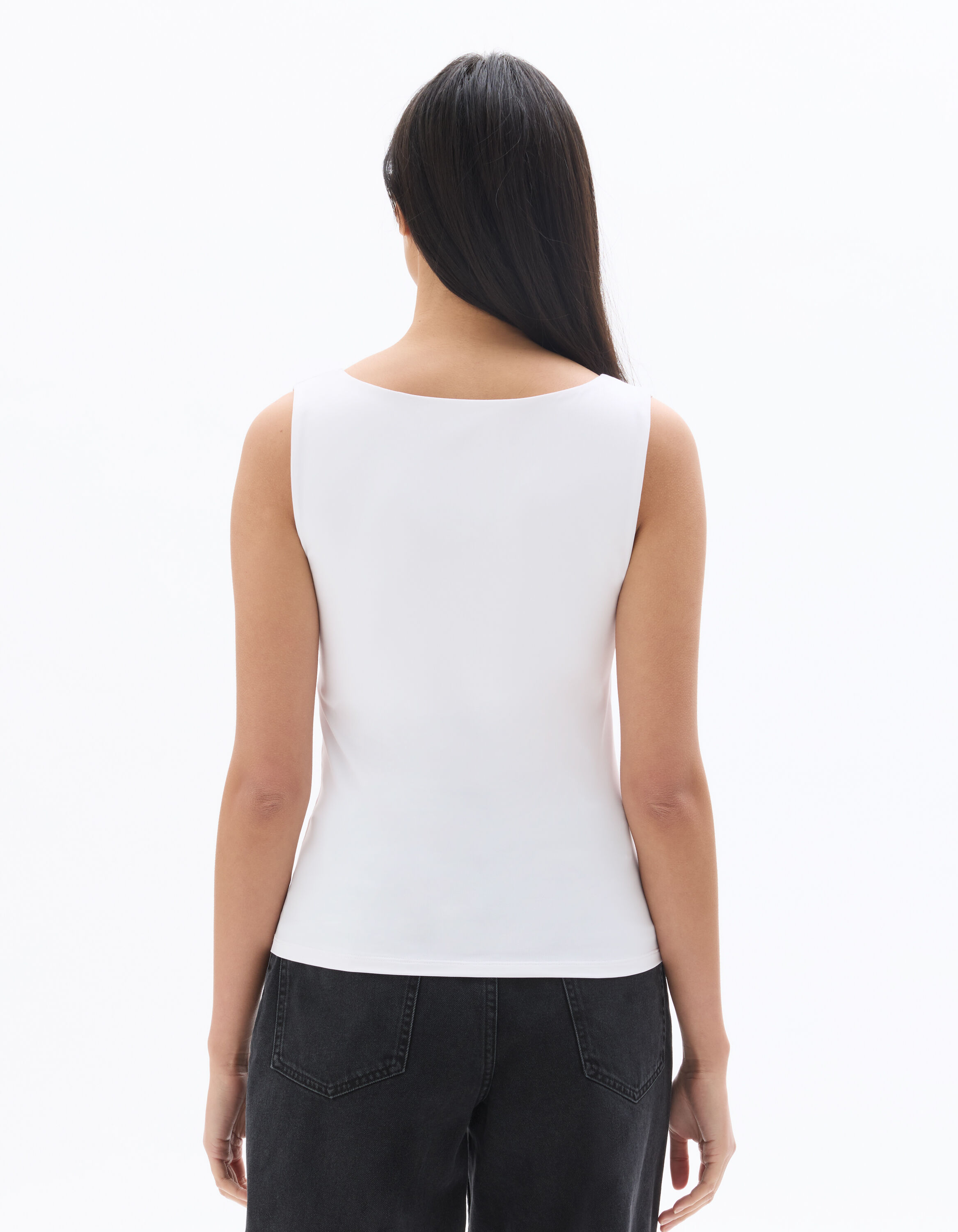 Wide Strap Tank Top - White | celio women