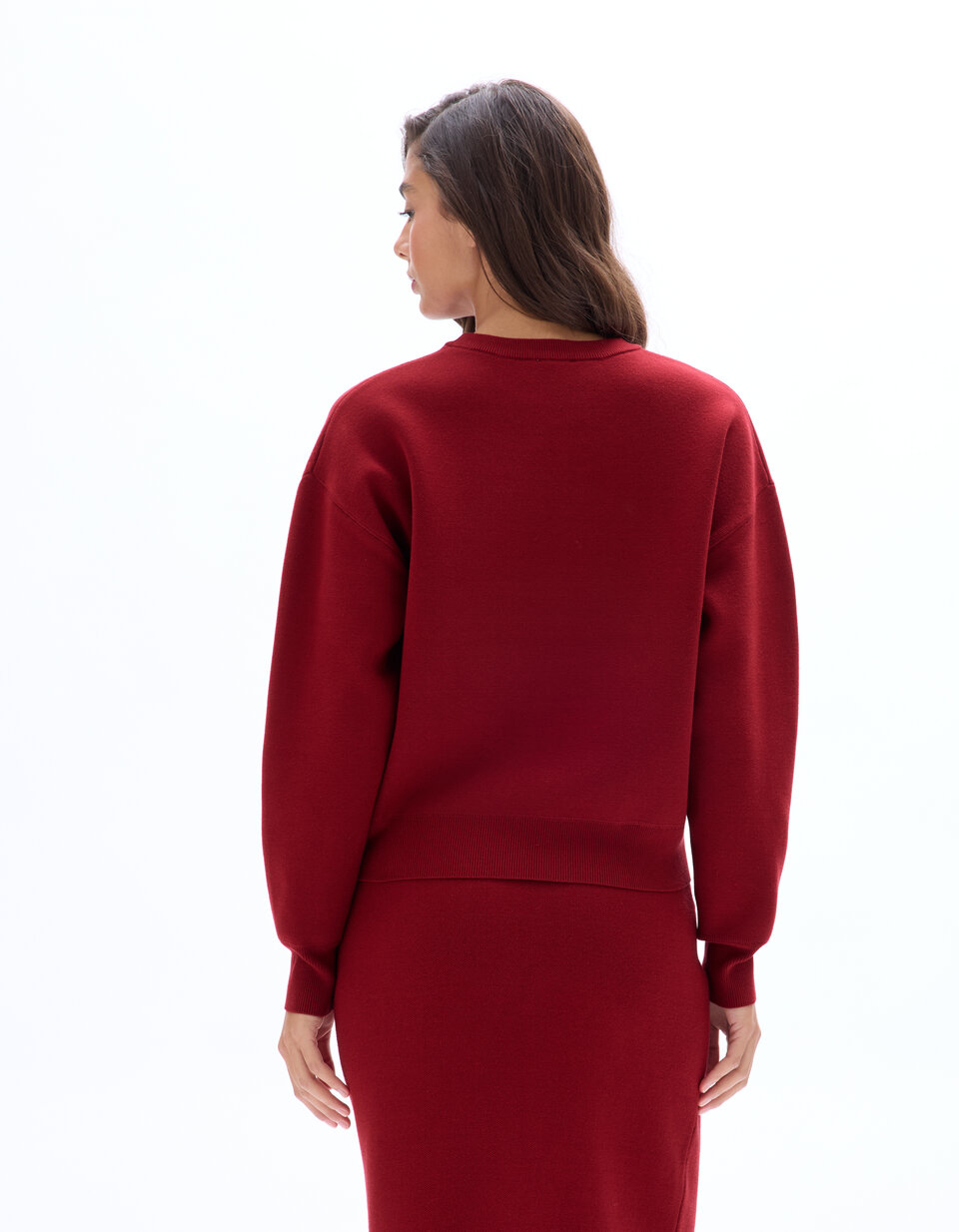 Pull Femme Bordeaux Camaïeu Taille XS - En Viscose - Occasion En Très Bon état